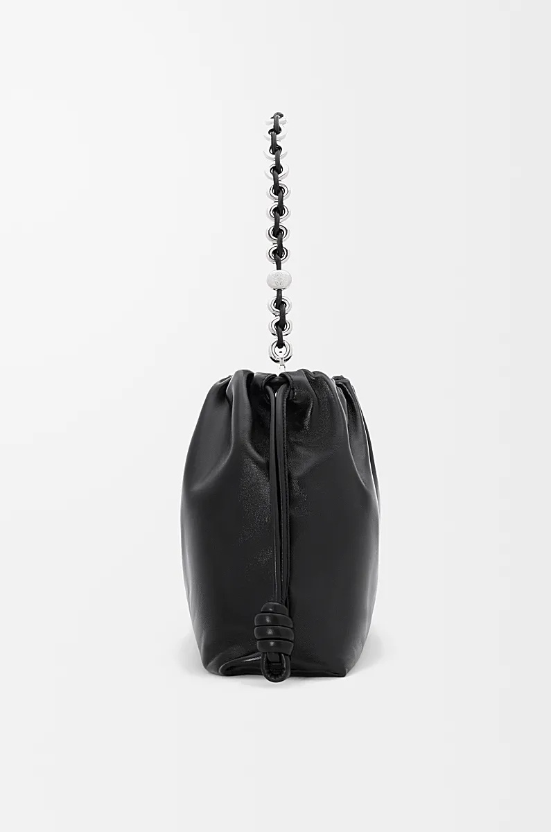 Loewe Large Leather Flamenco Purse Shoulder Bag In Black