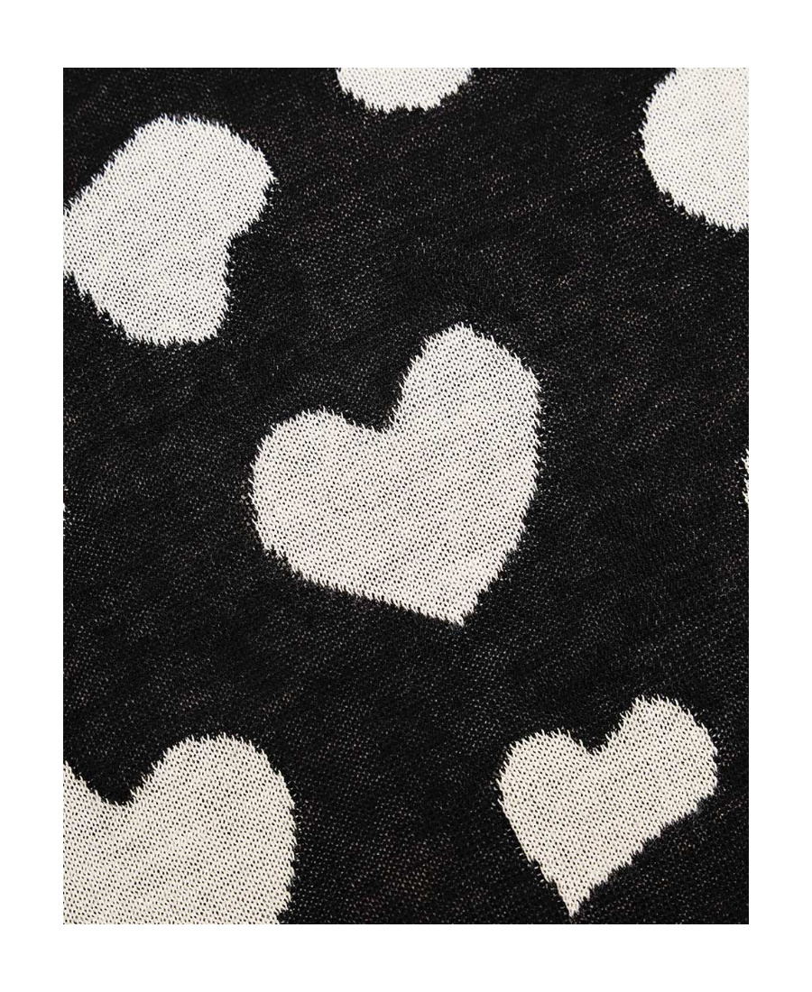 Sportmax Love Pattern Pullover In Black