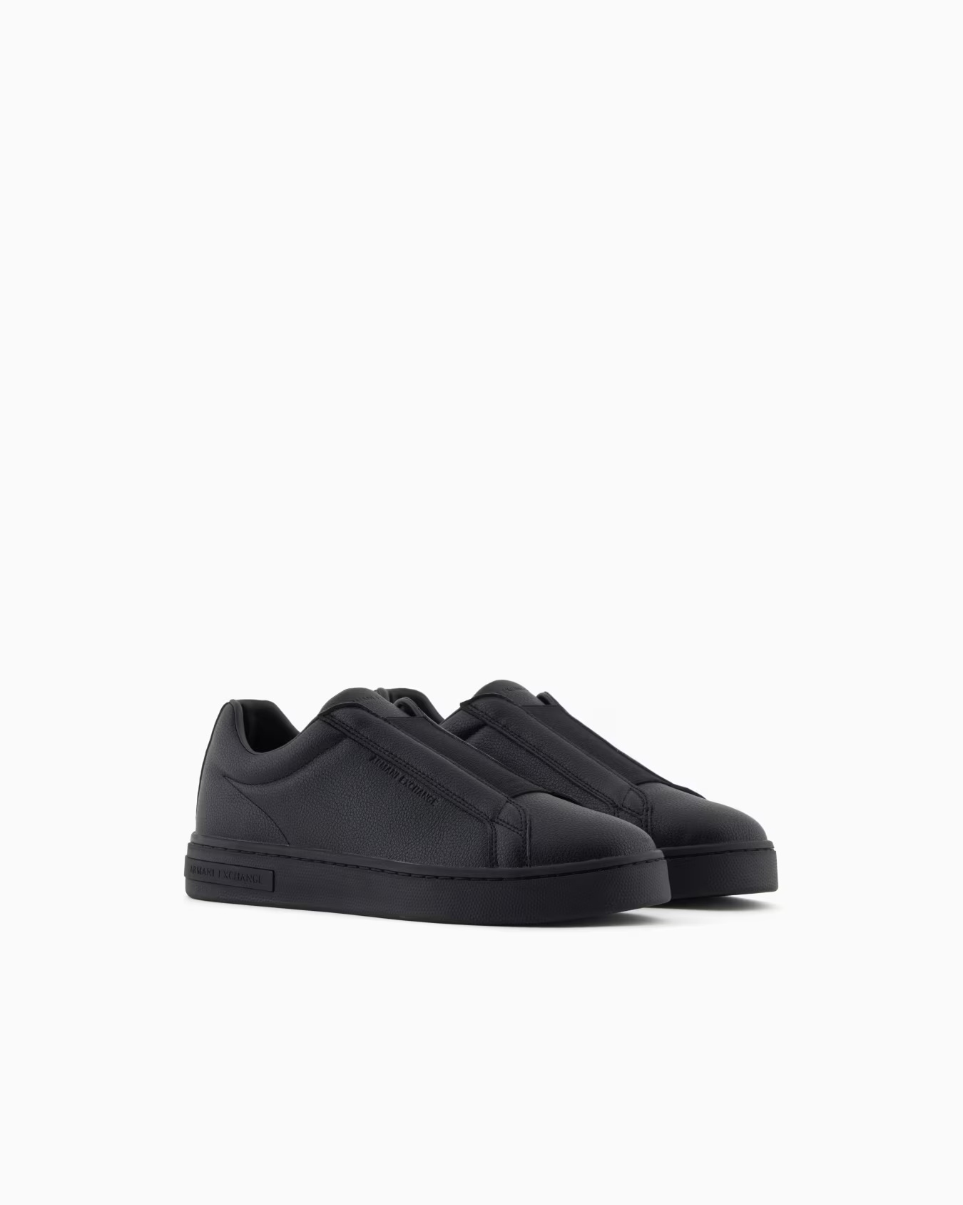 Armani Exchange Slip-on Sneakers In Black