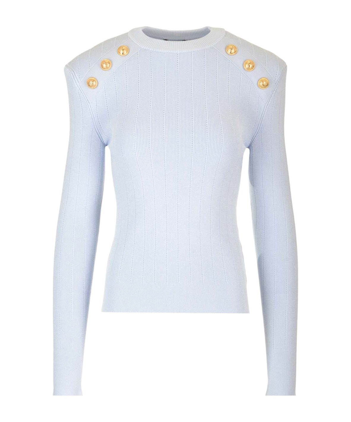 Shop Balmain Button-detailed Sweater In White