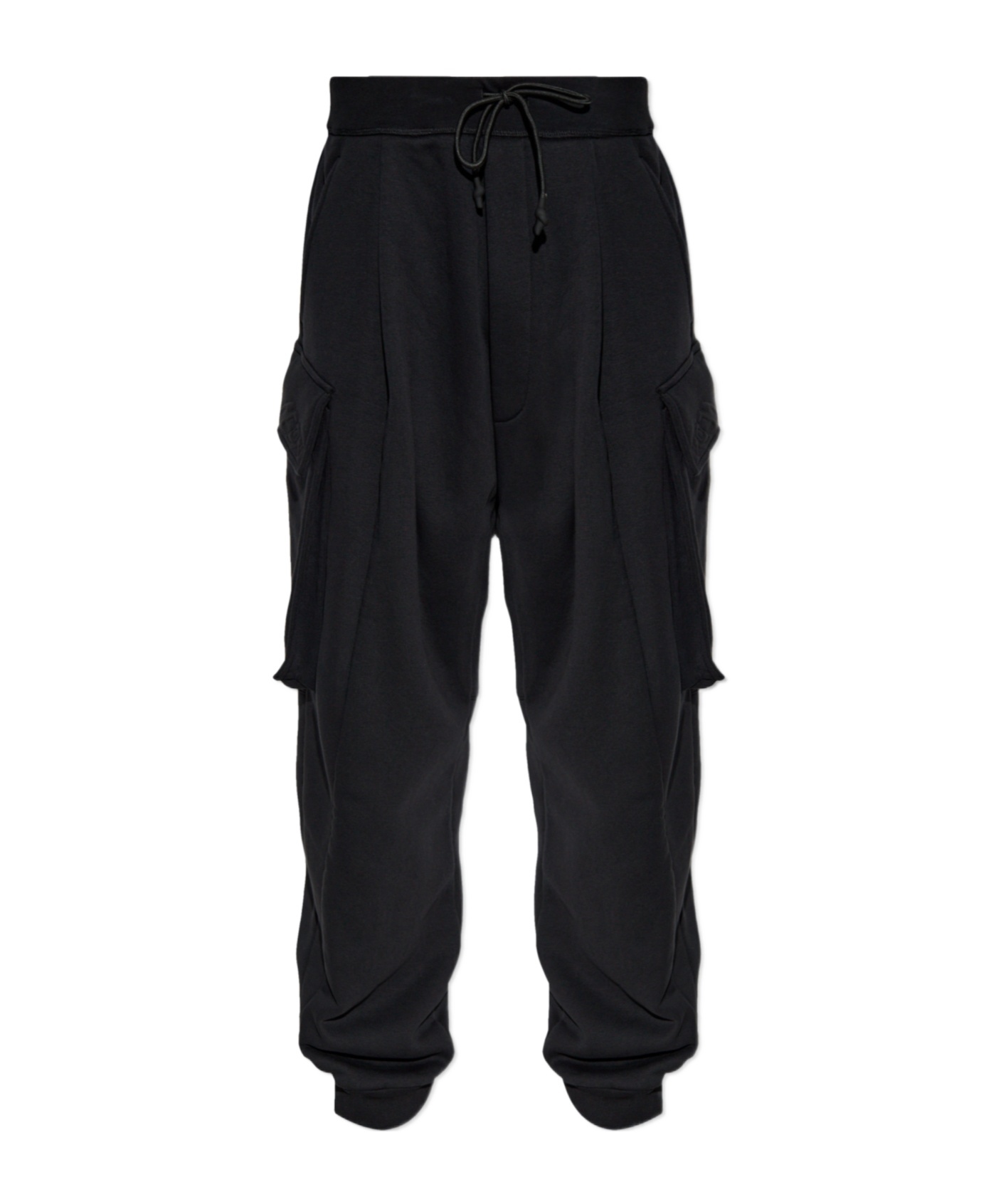 Dsquared2 Cargo Trousers With Elasticated Cuffs And Drawstring Waist In Black