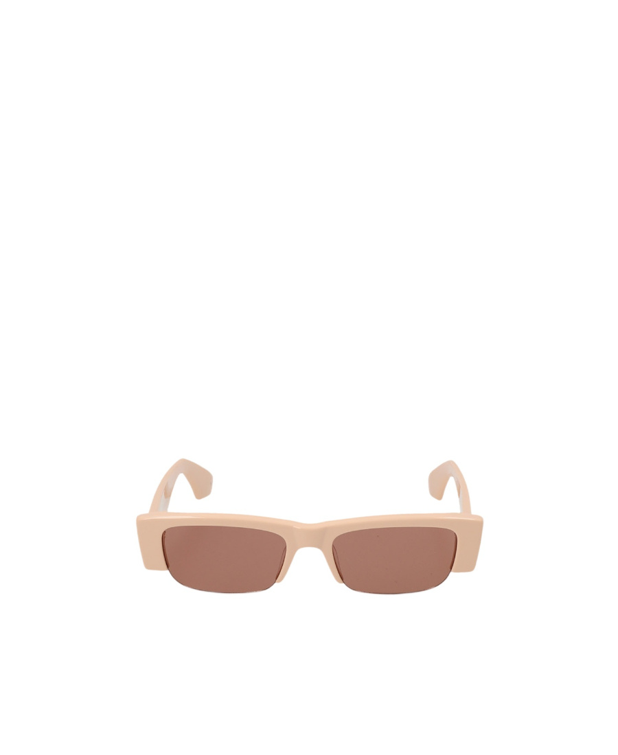 Alexander Mcqueen Logo Print Rectangle Sunglasses In Pink
