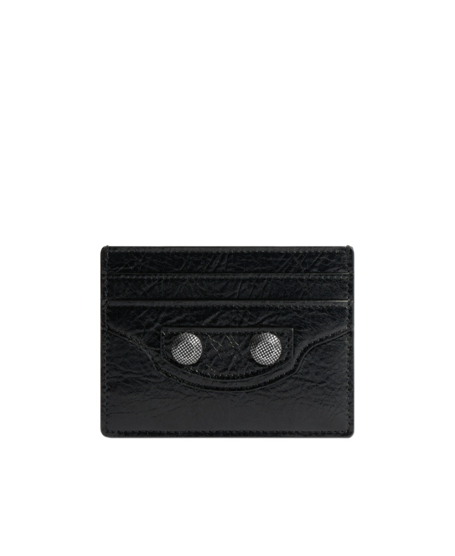 Balenciaga Le Cagole Leather Cardholder In Black