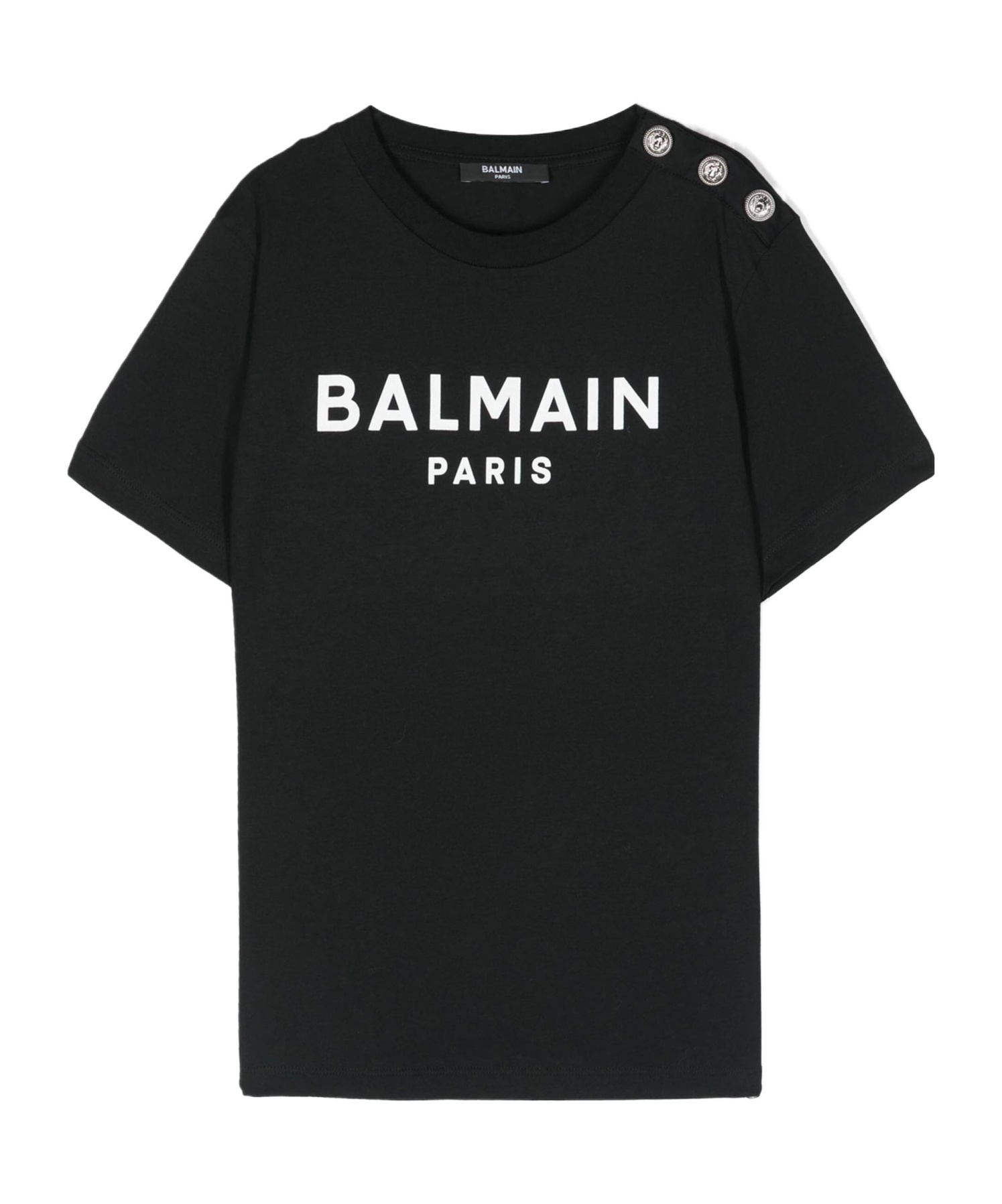BALMAIN BALMAIN KIDS LOGO PRINTED CREWNECK T-SHIRT