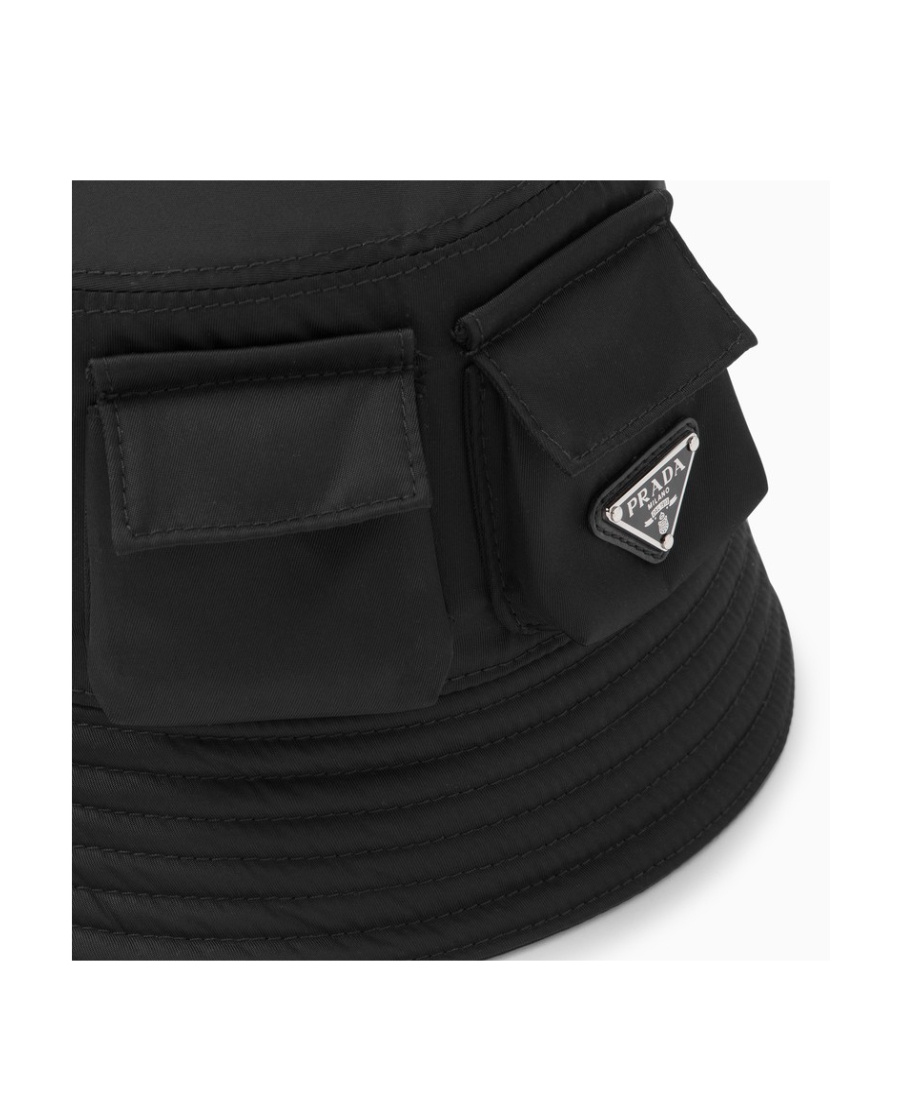 Shop Prada Re-nylon Bucket Hat In Black