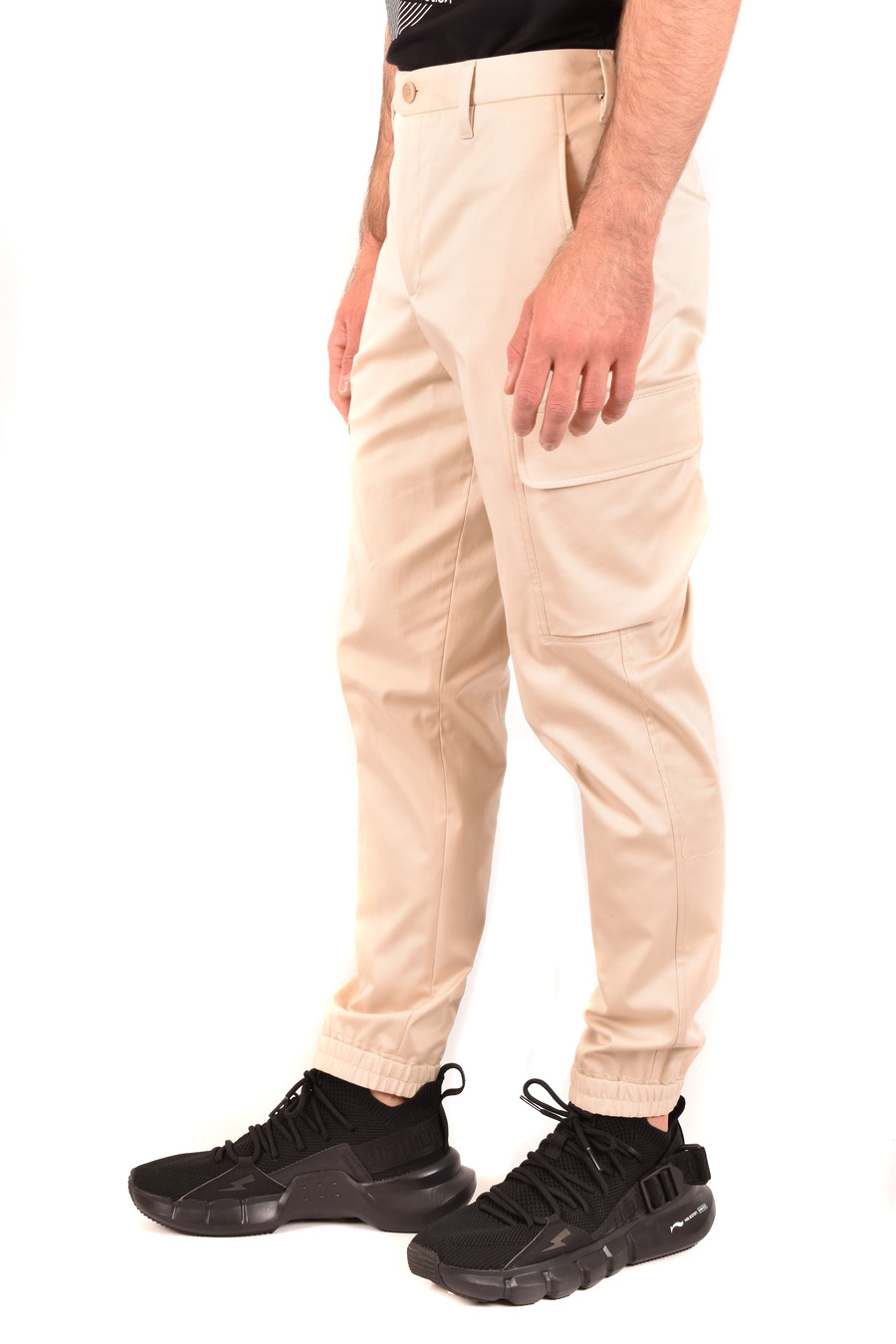 Neil Barrett Sky Blue Relaxed Fit Trousers In Nude