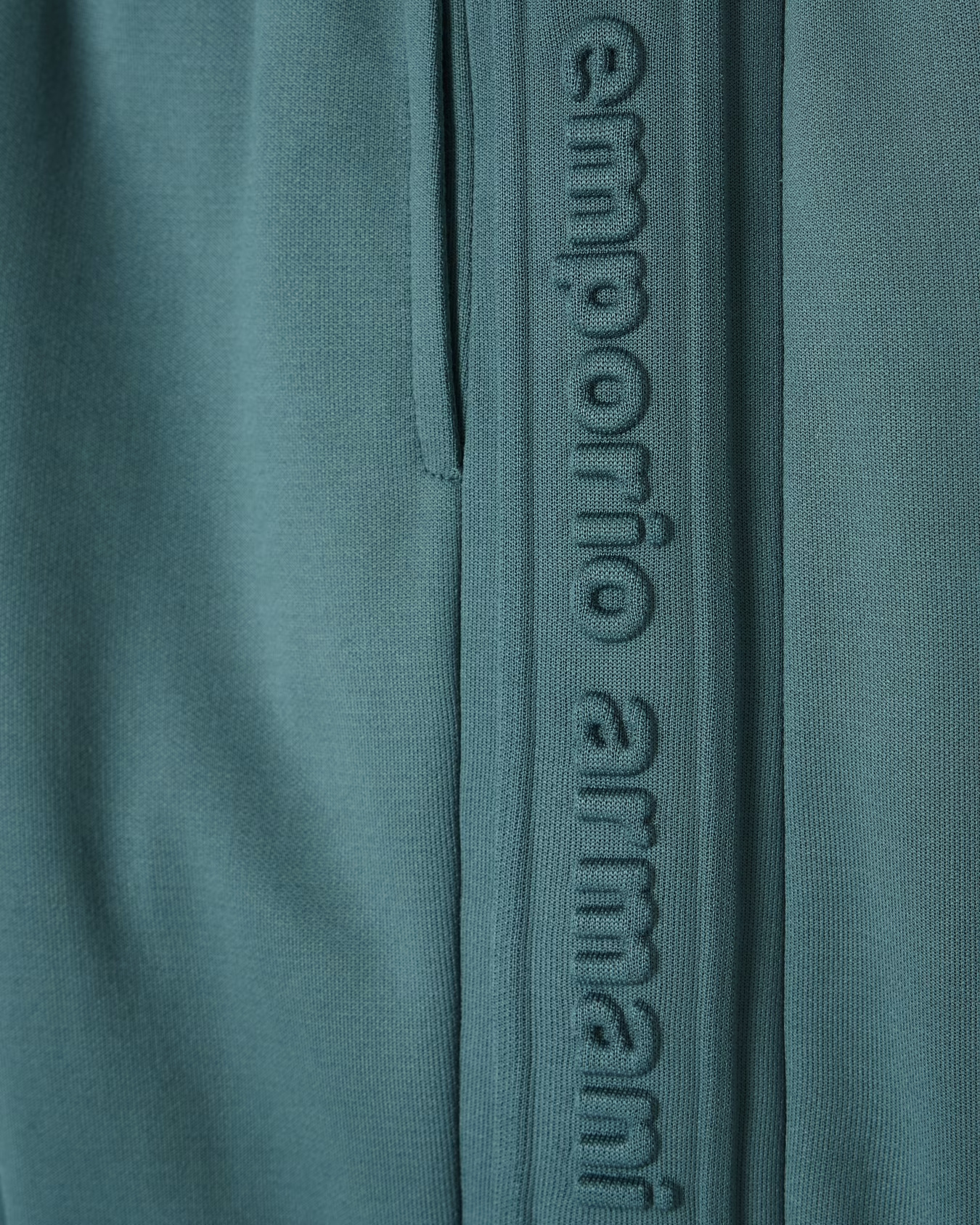 Emporio Armani Elastic Waist Track Pants In Blue
