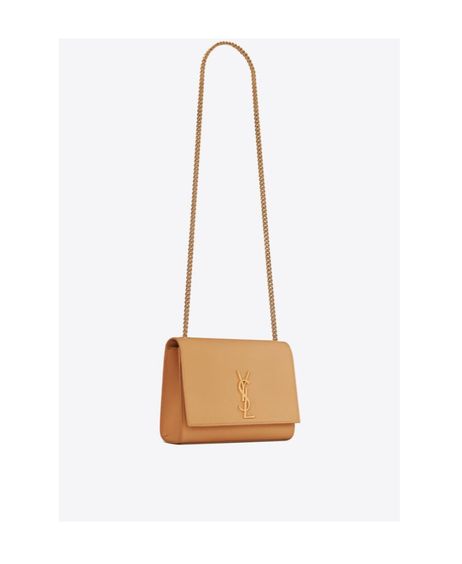 Saint Laurent Kate Leather Crossbody Bag In Nude