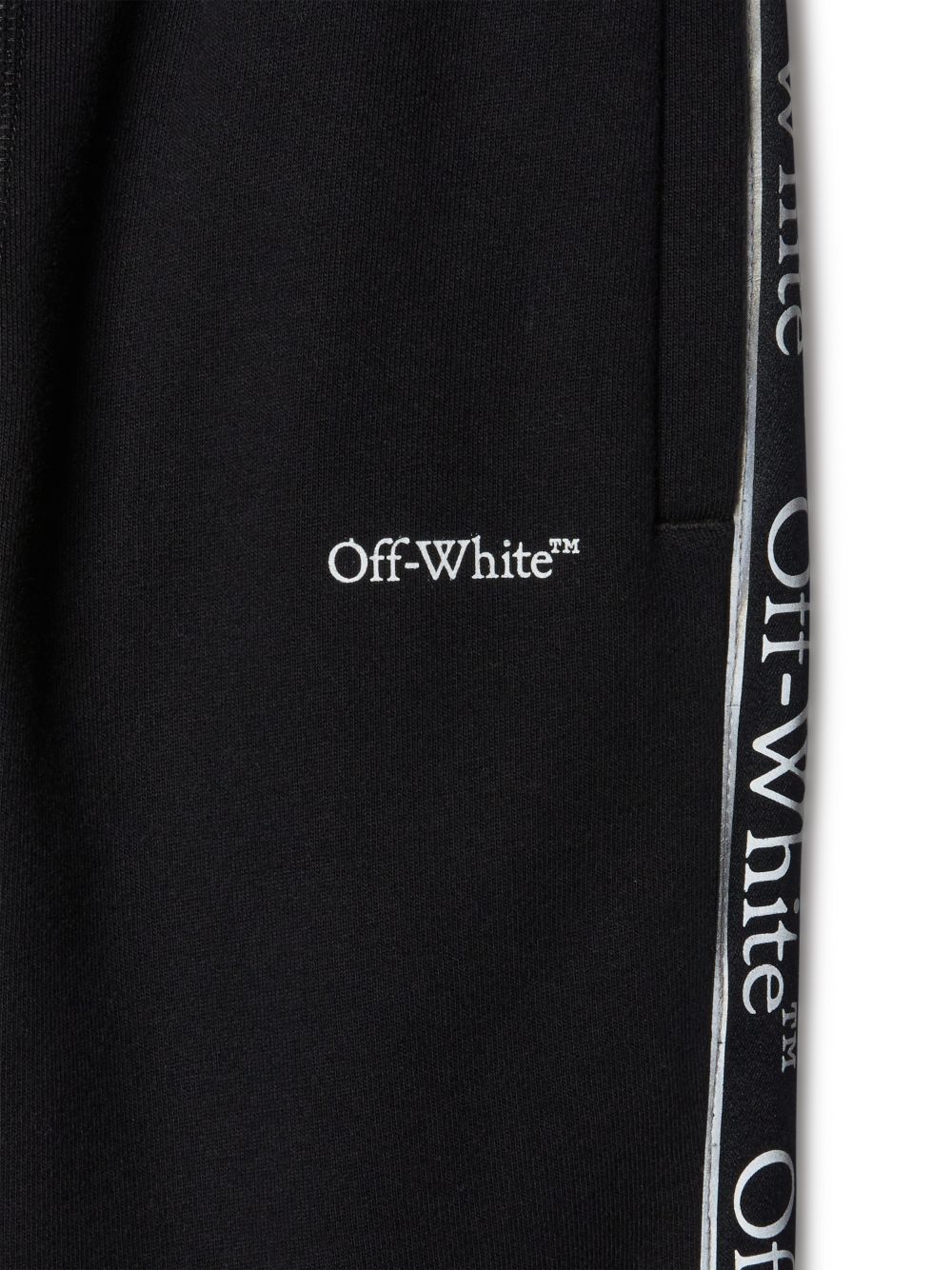 Off-white Bookish Logo Band Track Pants In Black