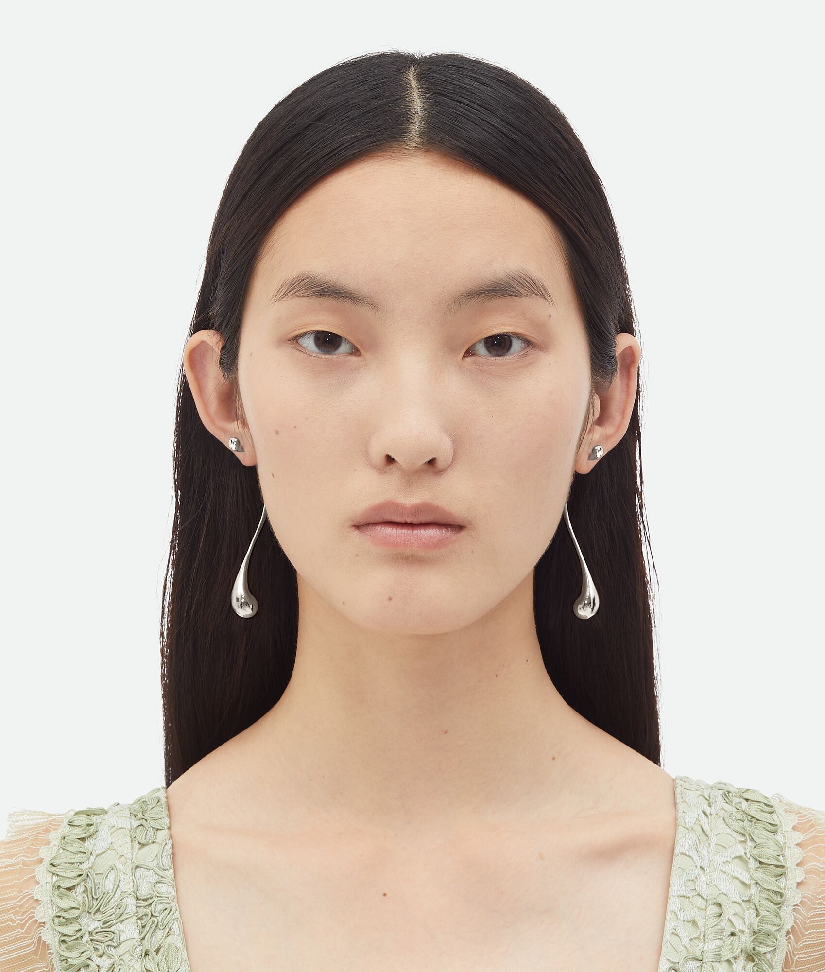 Bottega Veneta Water Drop Earring In Gray