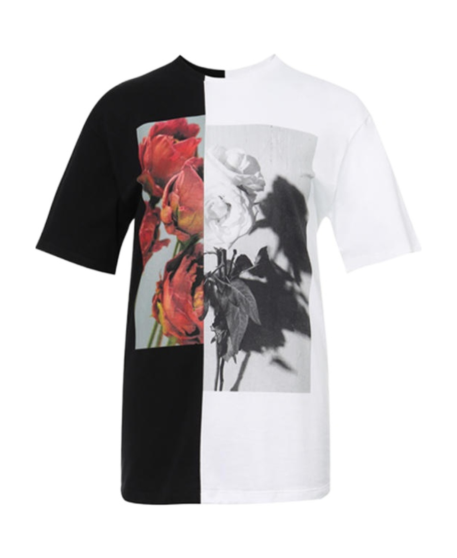 Alexander Mcqueen Logo Round Collar Short-sleeved T-shirt In White