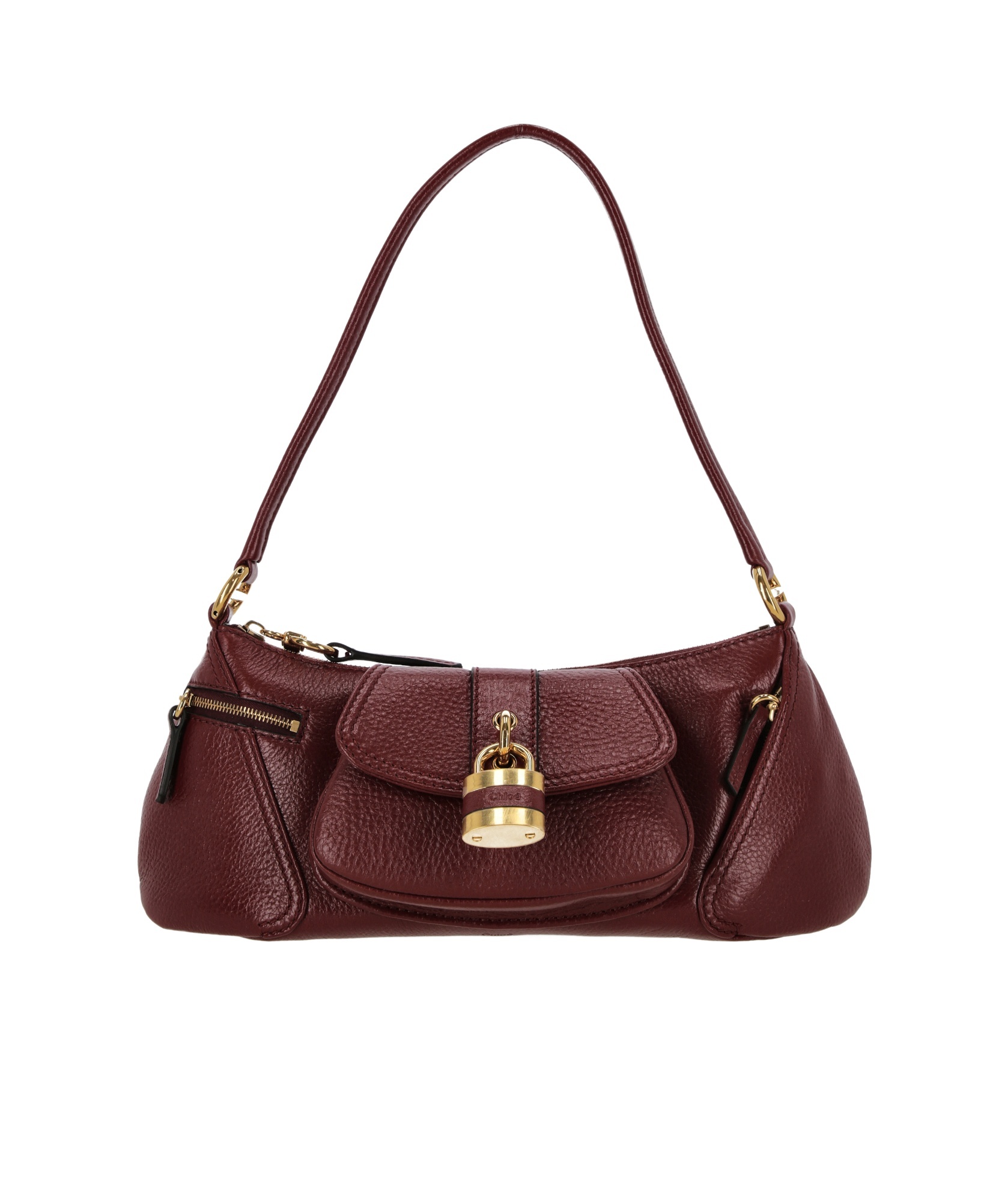 Chloé The 99 Leather Shoulder Bag In Red