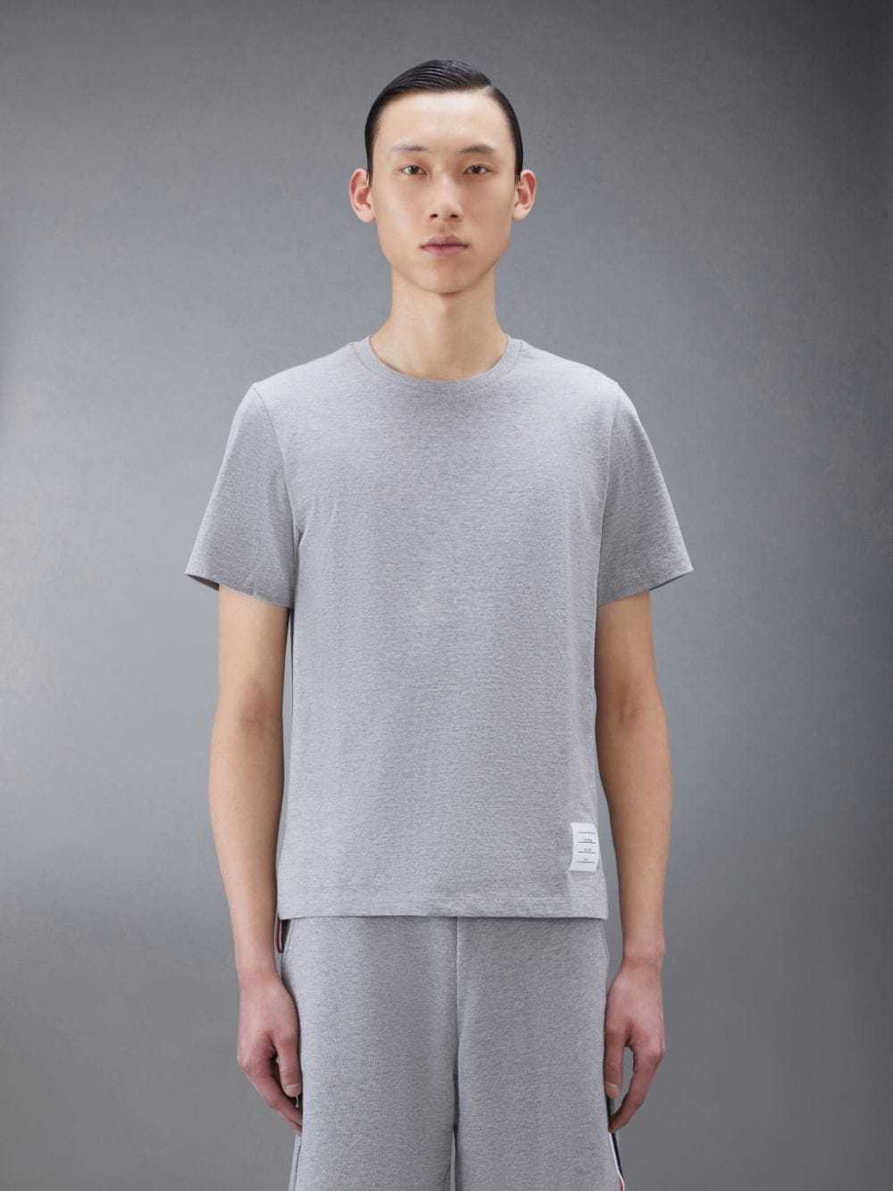 THOM BROWNE SIDE SLIT RELAXED SHORT-SLEEVE TEE