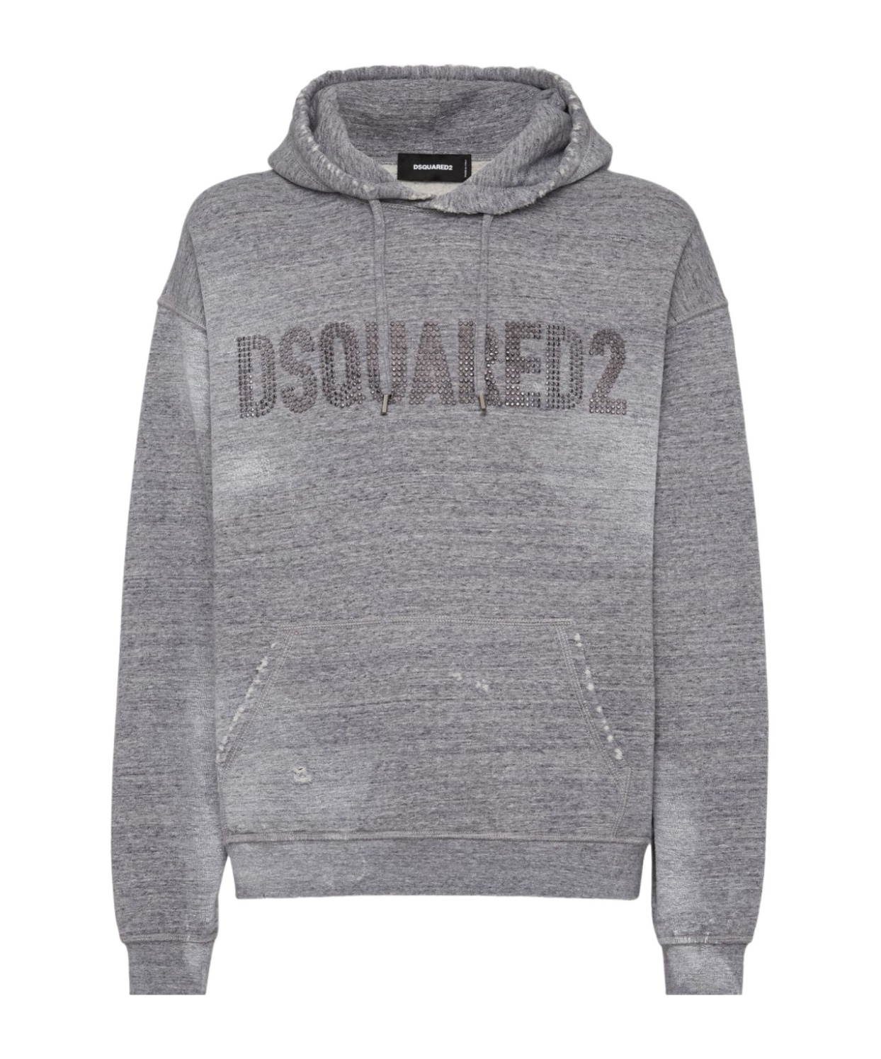 Dsquared2 Logo-print Relaxed Hoodie In Gray