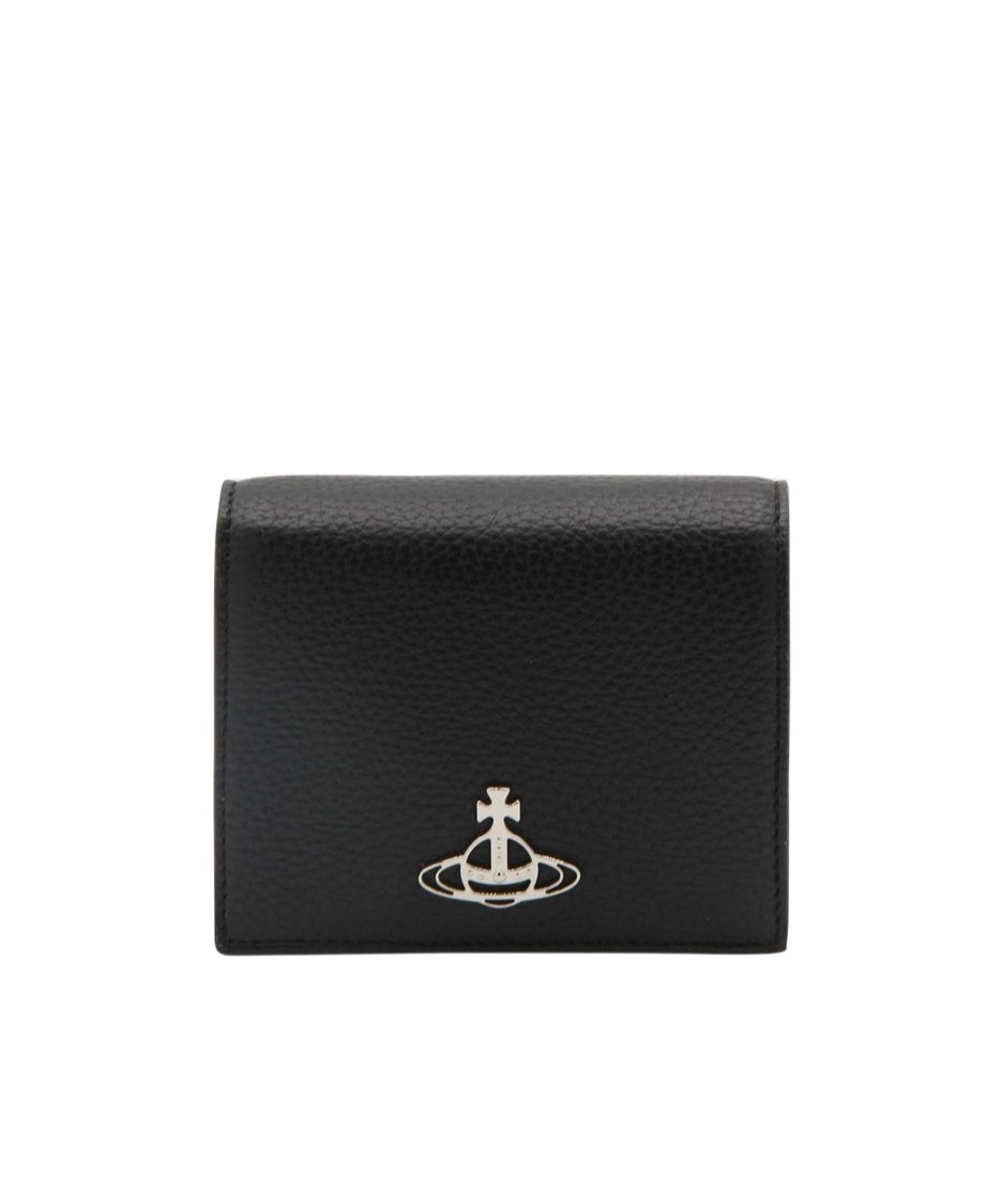 Vivienne Westwood Black Synthetic Leather Wallet In Black