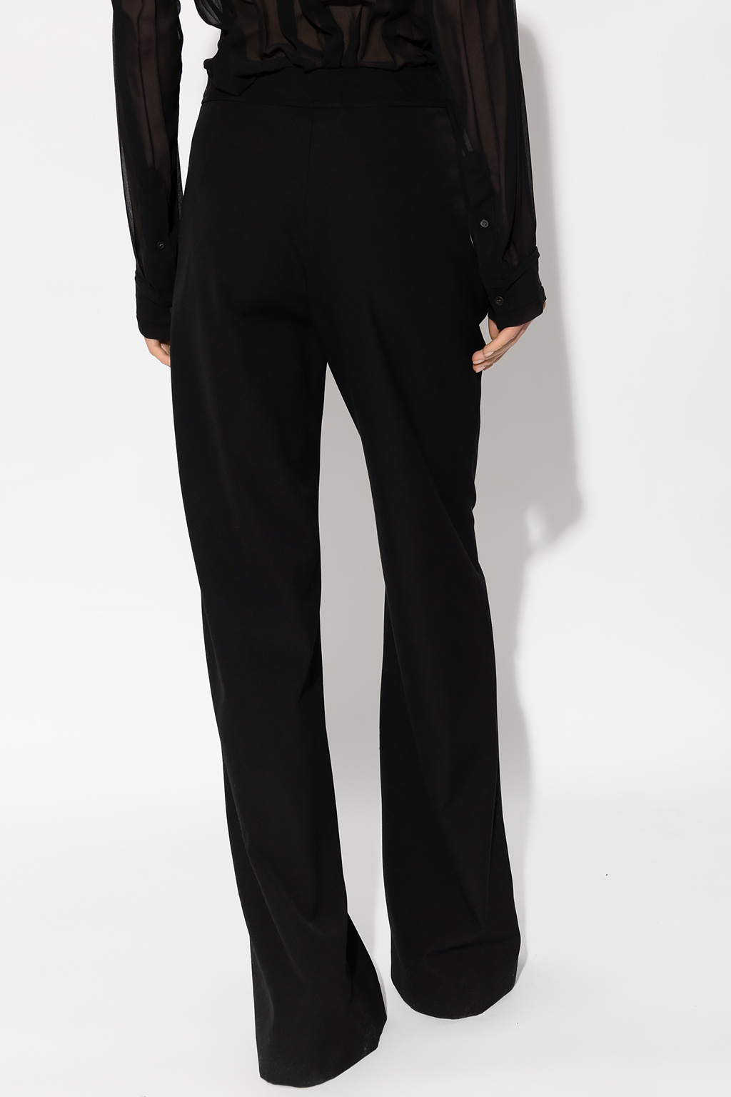 Dries Van Noten 'classic Pleated Straight Leg Trousers' In Black