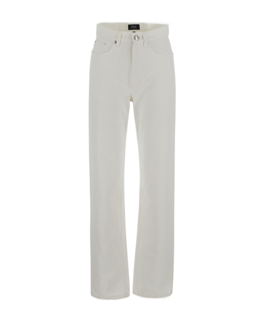 Apc High-rise Straight-leg Jeans In White