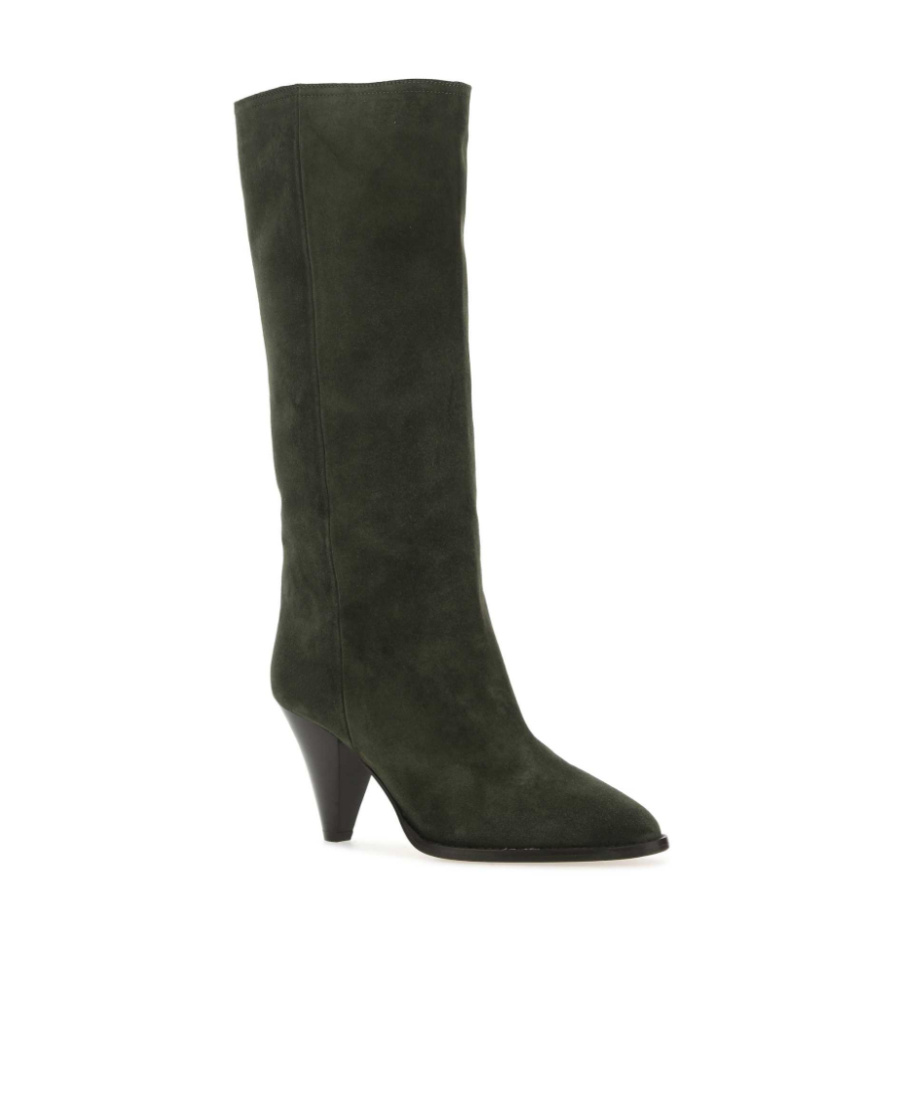 Isabel Marant Riria Suede Knee-high Boots In Black