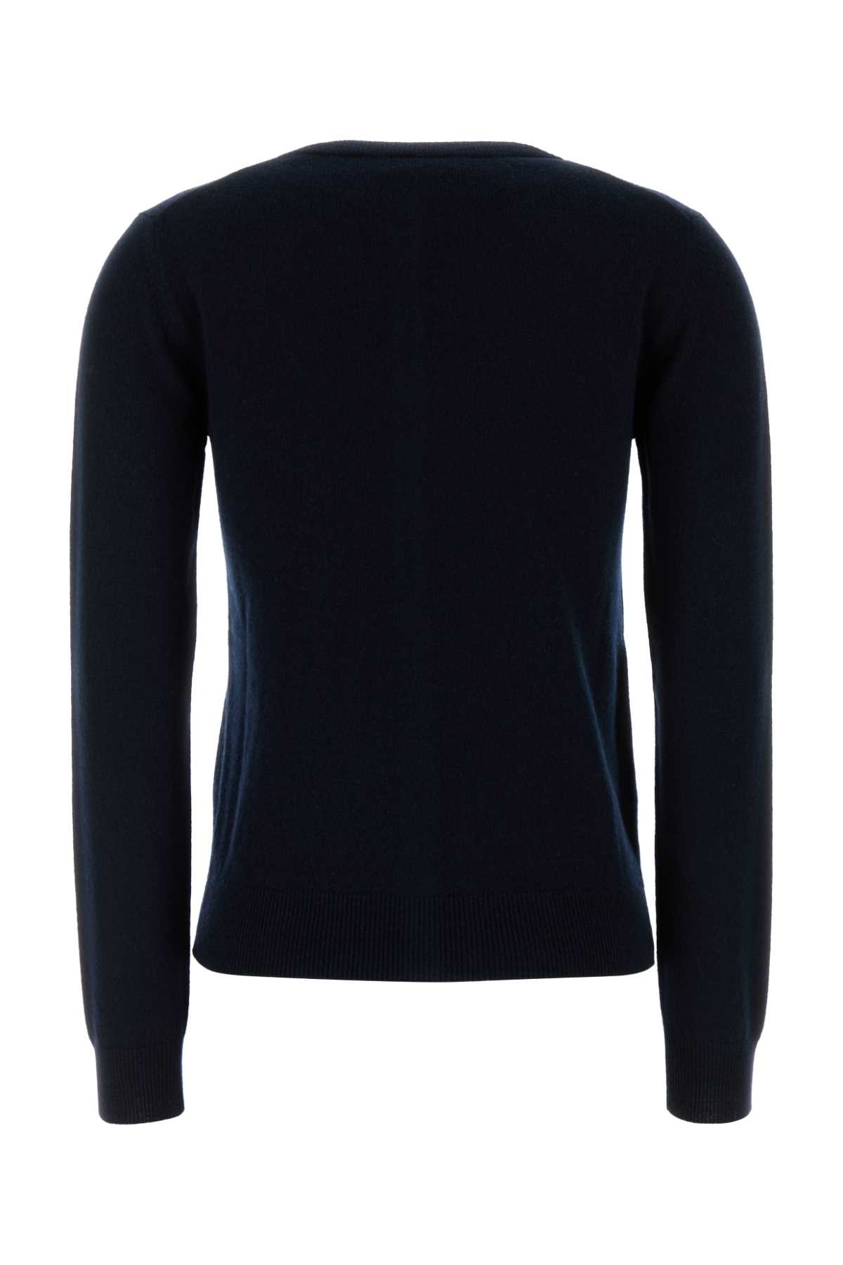 Miu Miu Diamond Knit Cardigan With Ribbed Finish In Blue