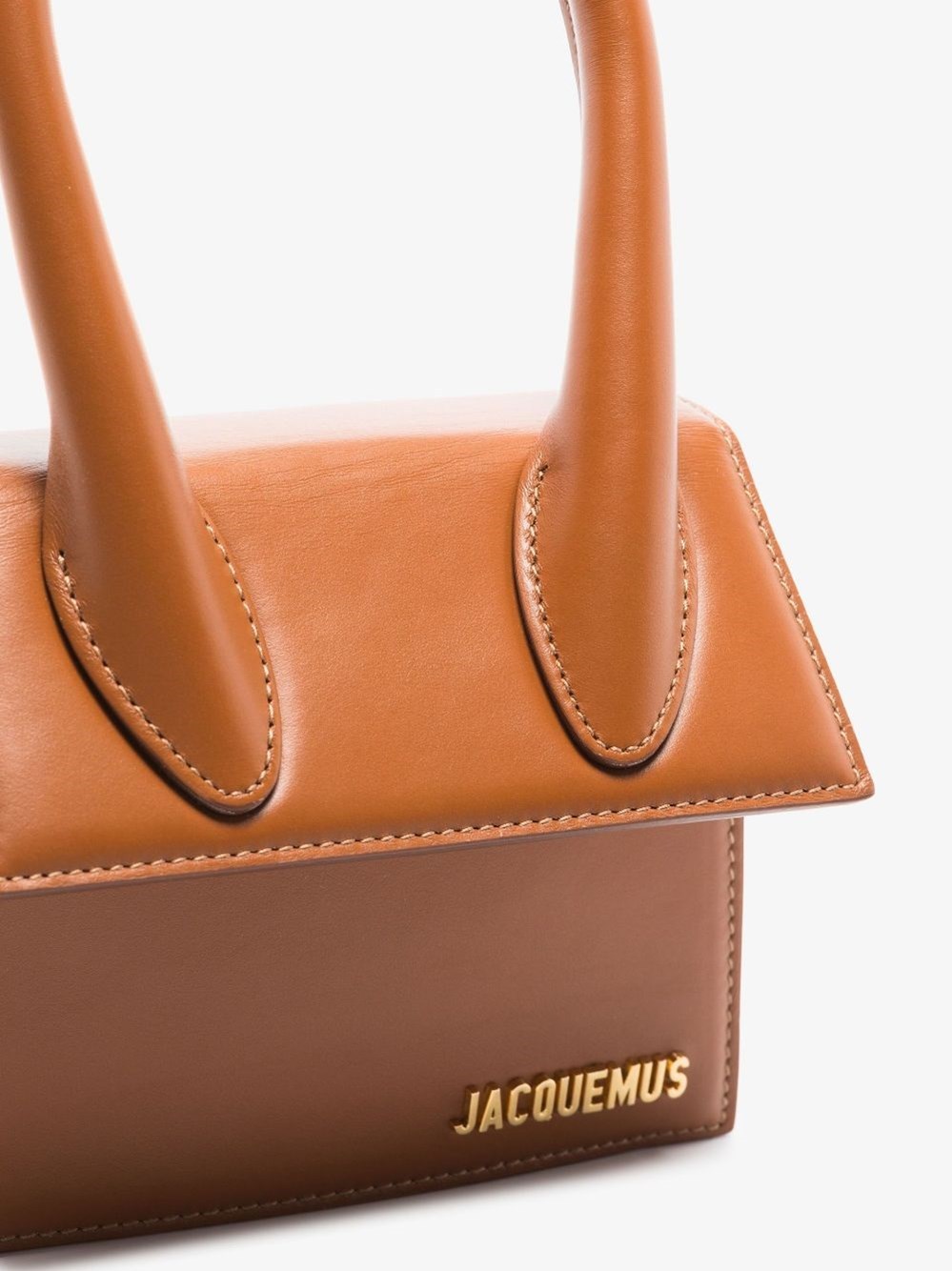 Jacquemus Logo Strap Satchel In Brown