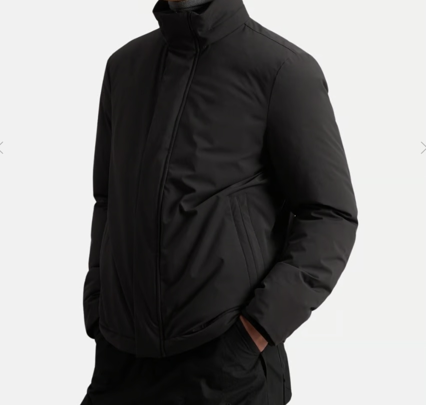 Woolrich Long-sleeved Down Jacket In Black