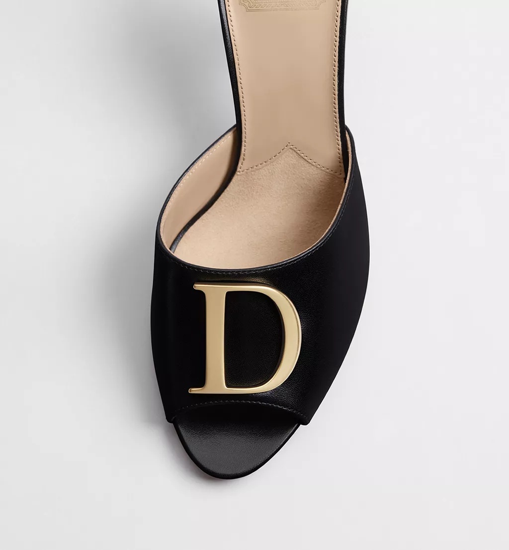 Dior Initials Heeled Slide In Black