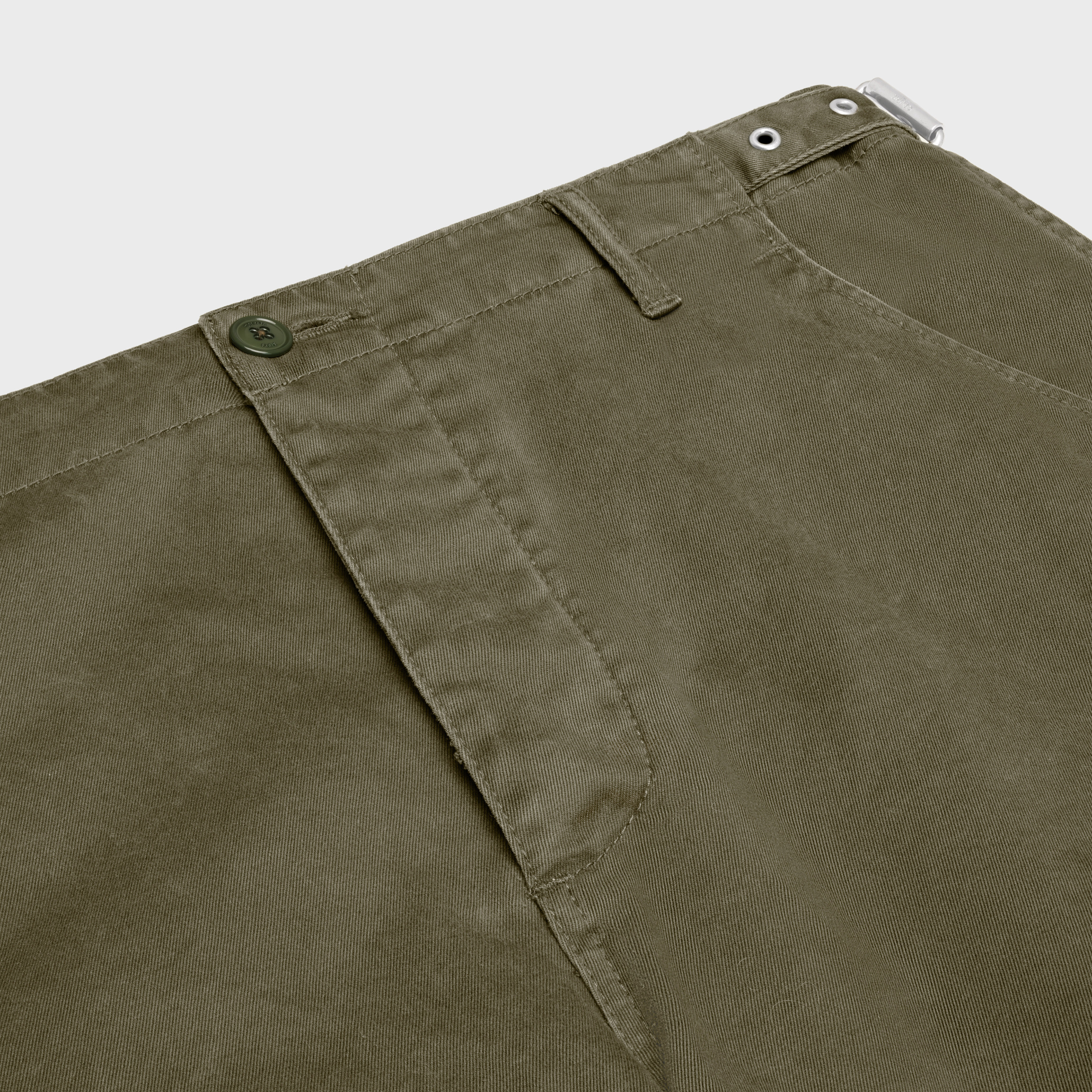 Celine Shoulder Strap Shorts In Green