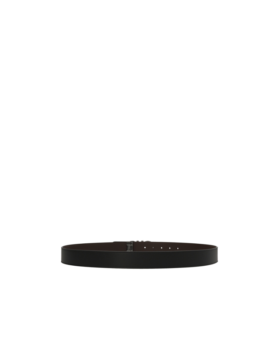 Ferragamo Logo Double-sided Belt In Black
