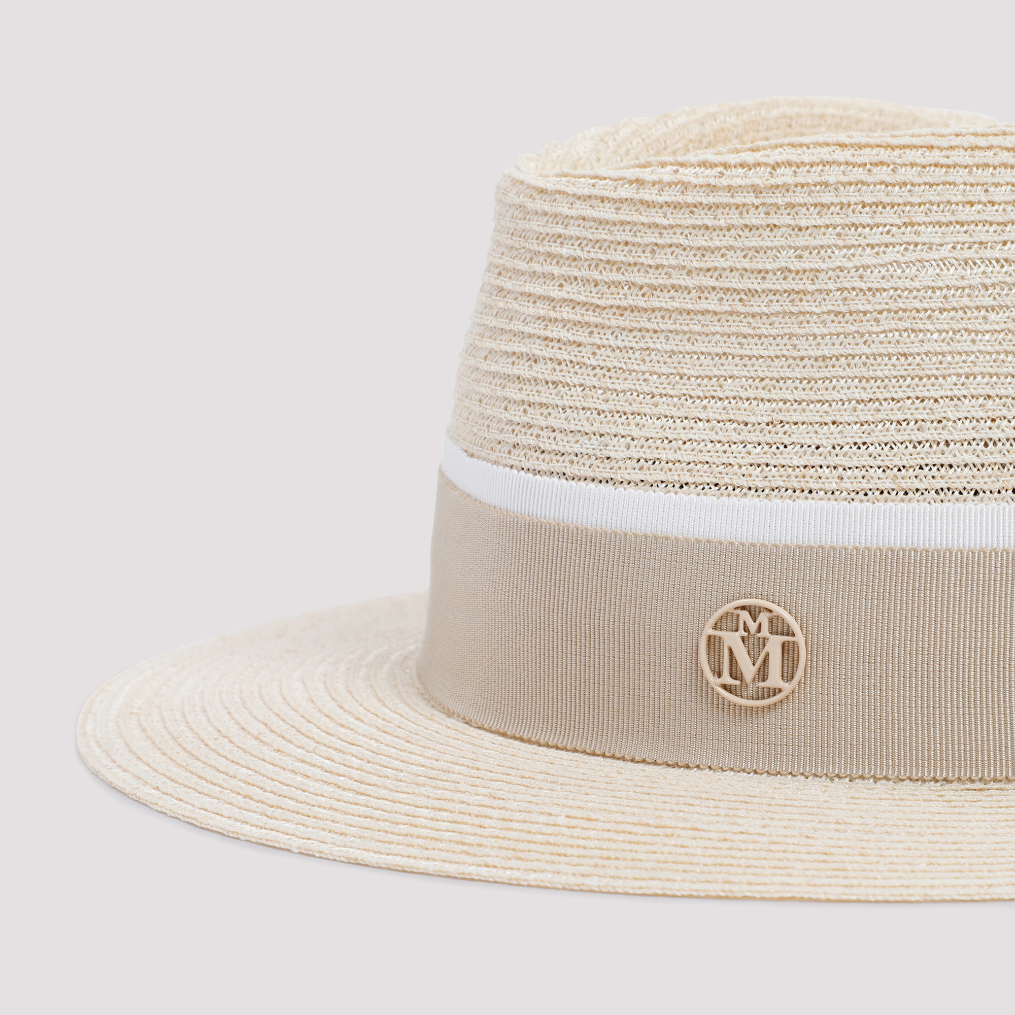 Maison Michel Logo Plaque Andre Hat In Neutral