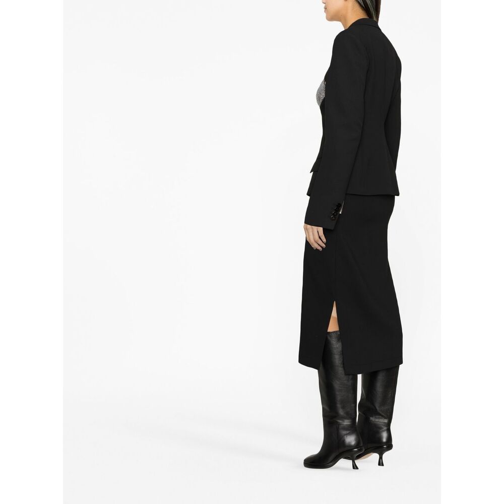 Attico Gwenda Single-breasted Blazer In Black