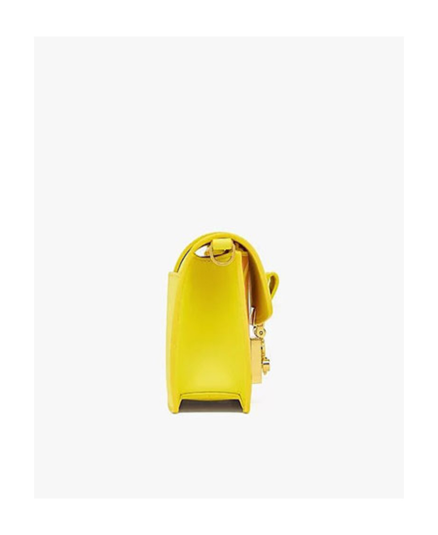 Shop Mcm Gretl Logo Flip Shoulder Bag In Yellow