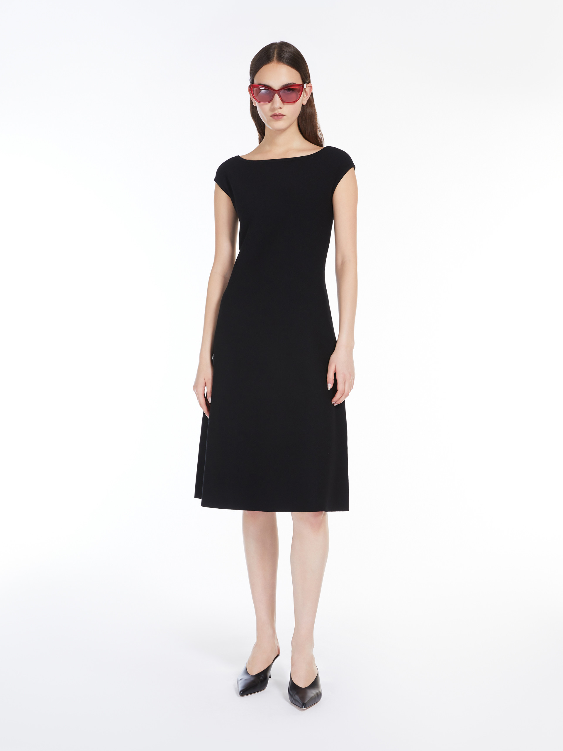 Max Mara Horn Dress In Black