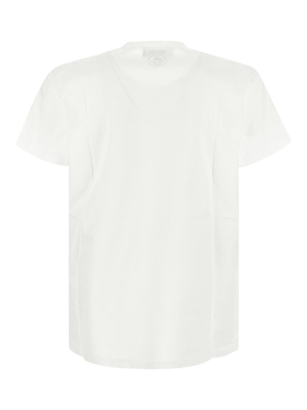 Dsquared2 Crew Neck Cool Fit T-shirt With Printed Logo In White