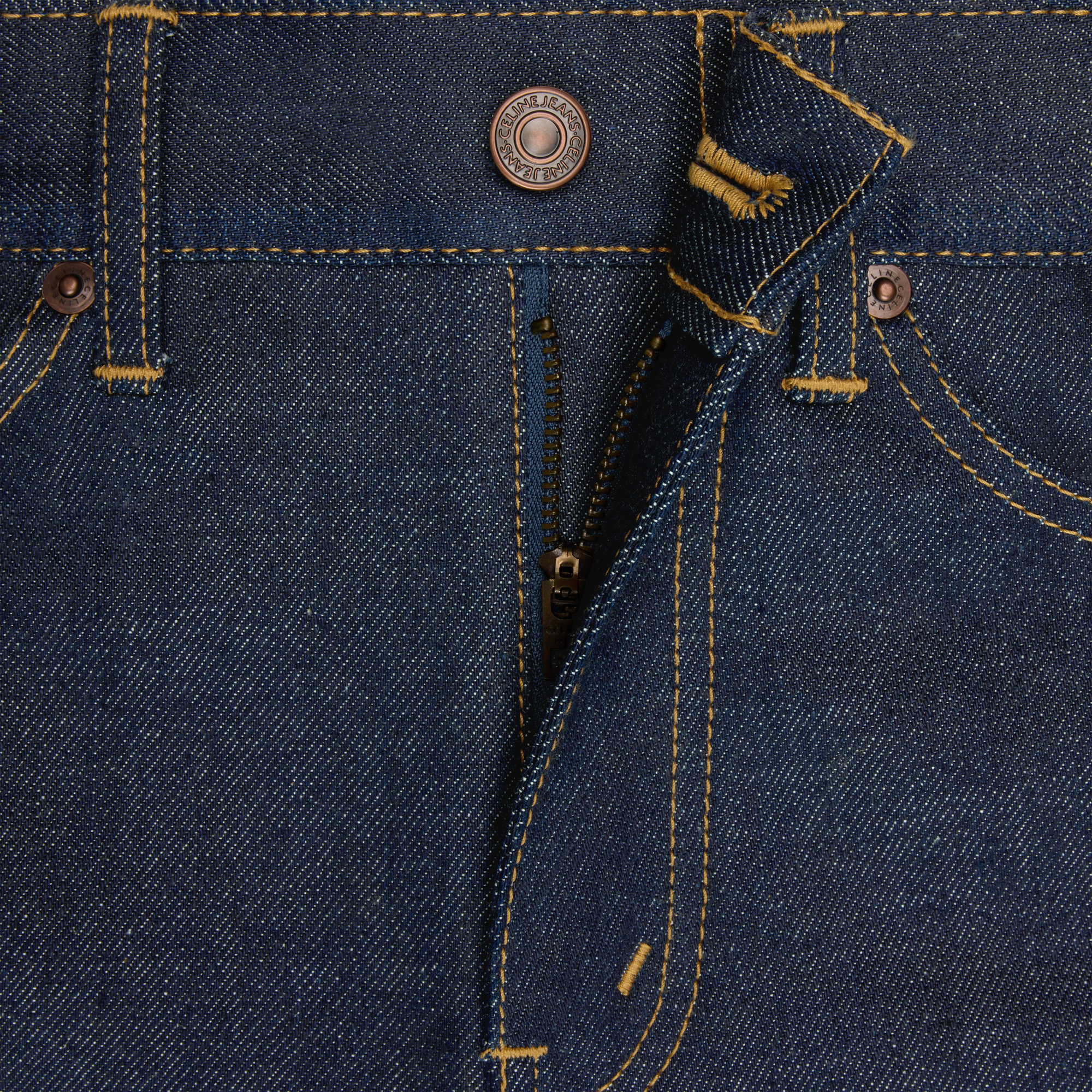 Celine Belt-loop Jeans In Black