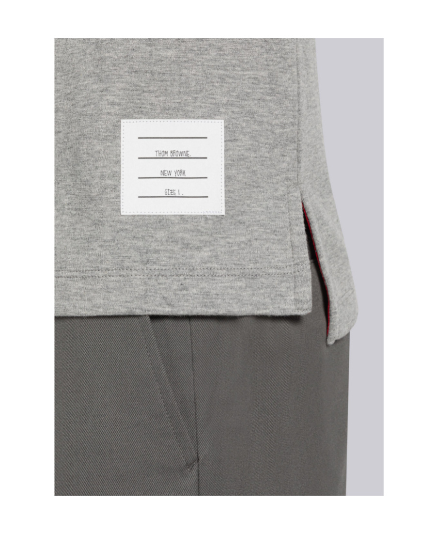 Thom Browne Tricolor Detail T-shirt - Grey In Gray