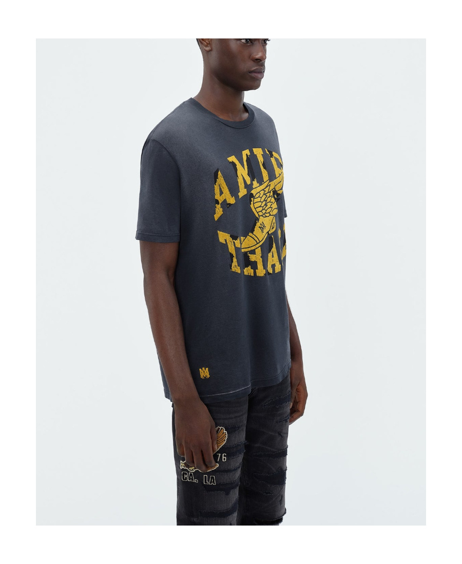 Amiri Short-sleeved T-shirt With Round Neck In Black