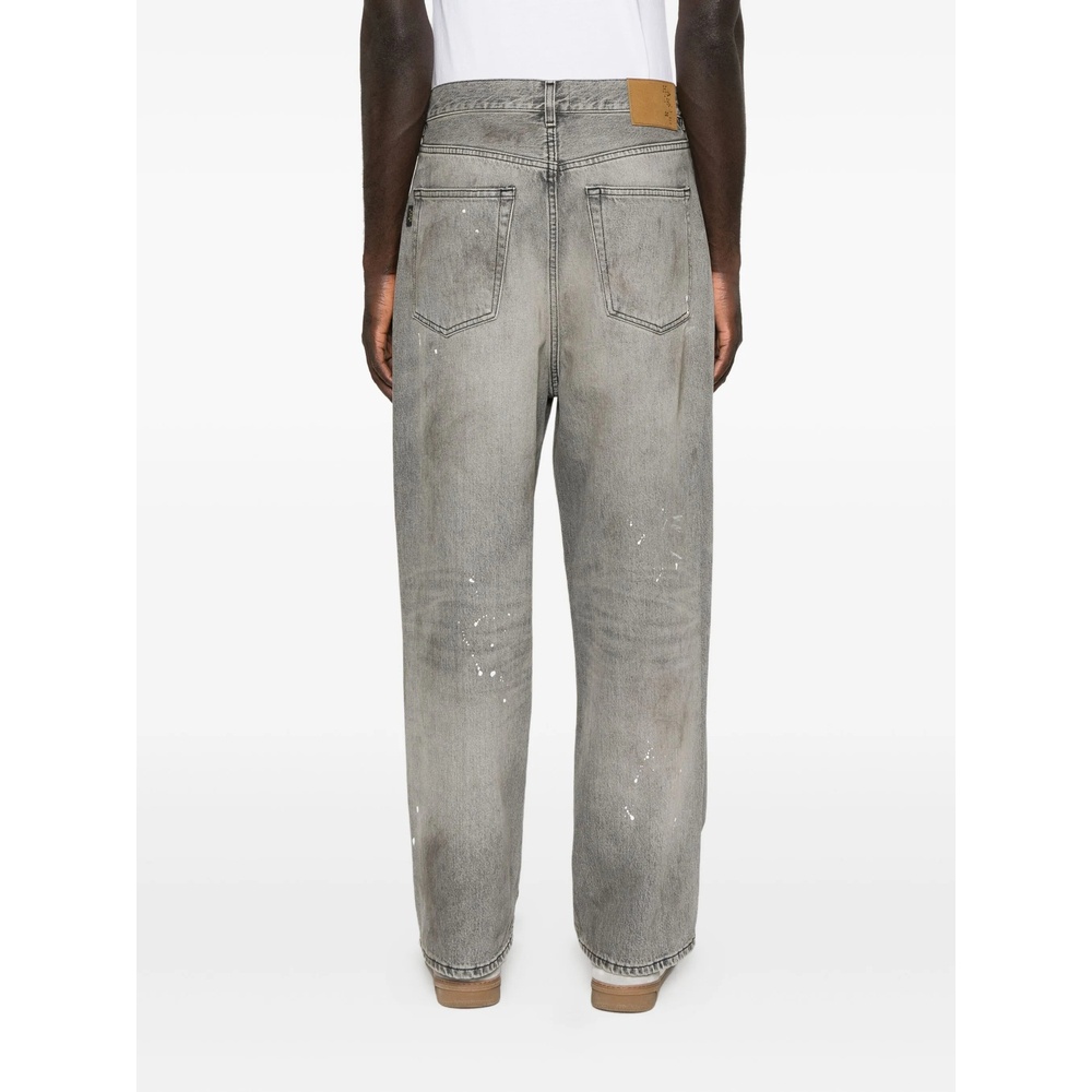Haikure Denim Trousers With Belt Loops In Blue