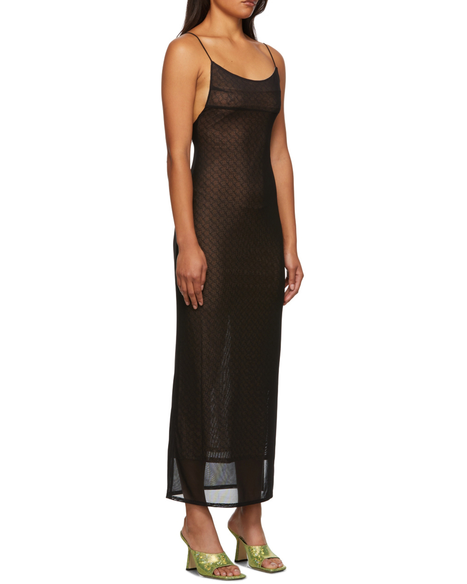 Miaou Hollowed-out Slim Dress In Black