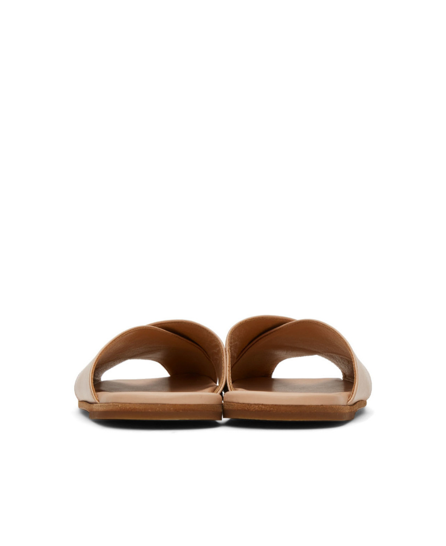Shop Marsèll Flat Leather Mules In Nude