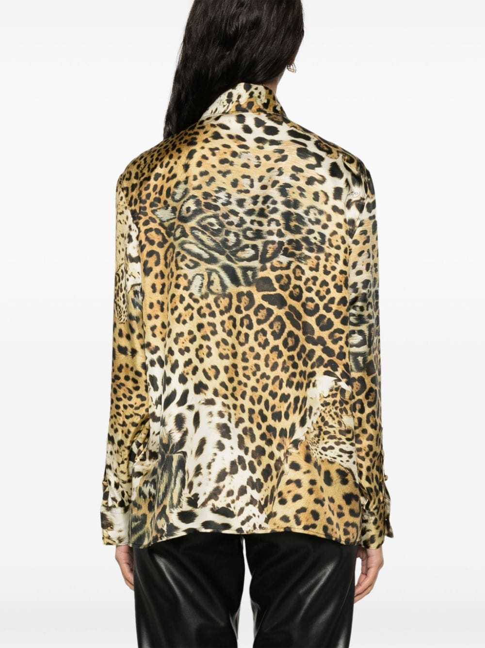 Roberto Cavalli Leo Printed Silk Twill Jacket In Nude