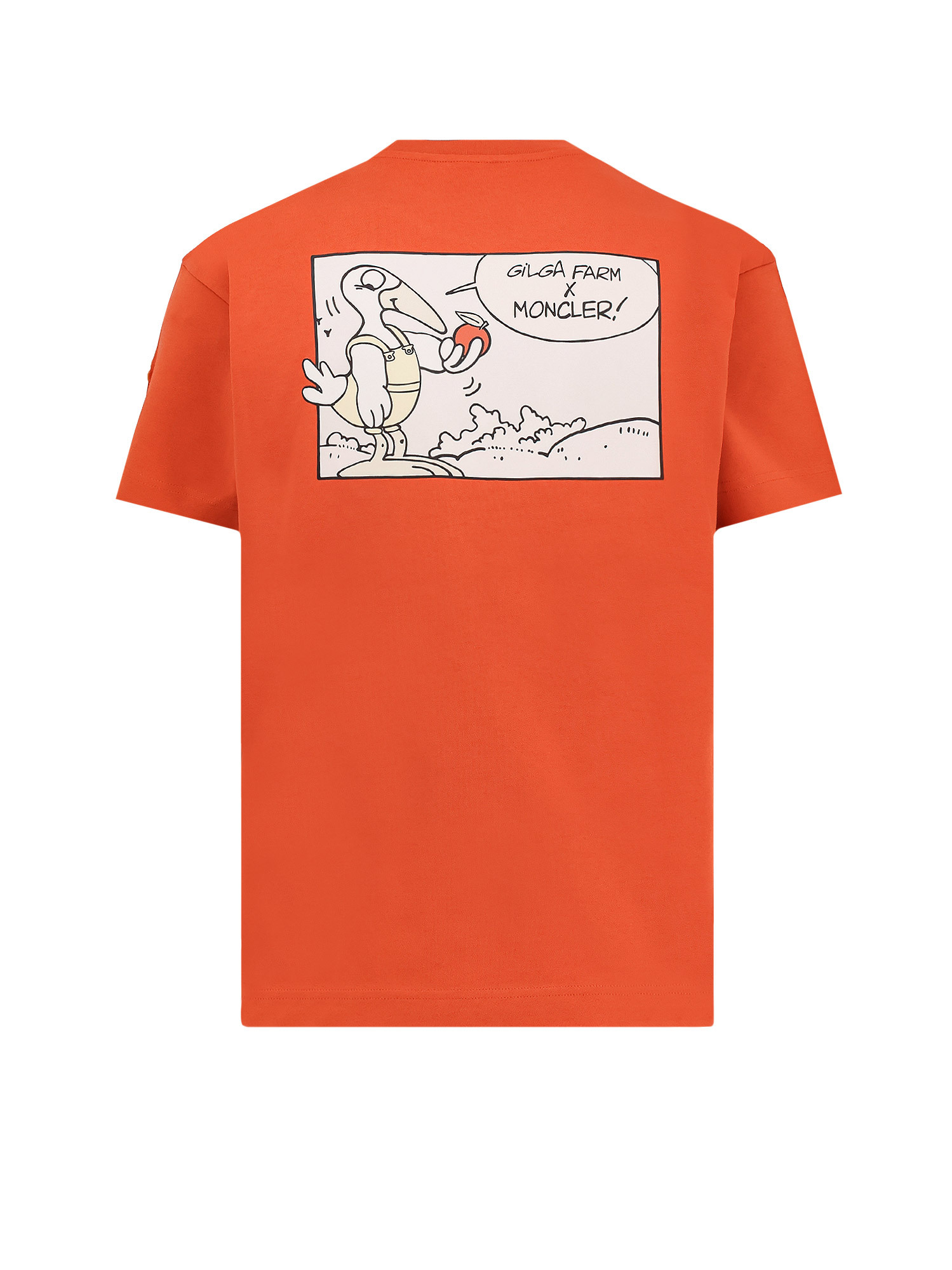 Moncler X Gilga Farm By Donald Glover Cartoon-style T-shirt In Orange