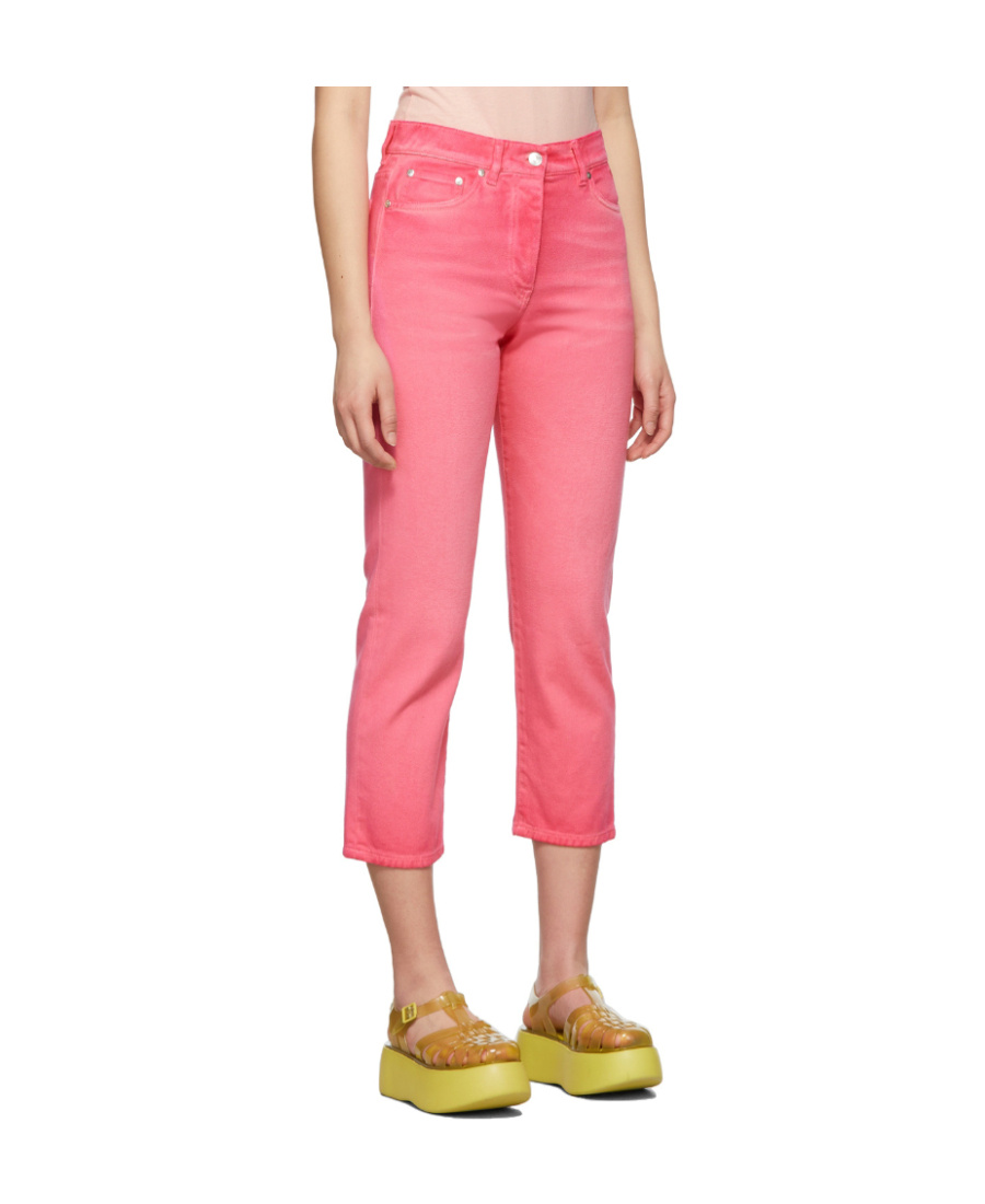 Msgm Pink Faded Jeans In Pink