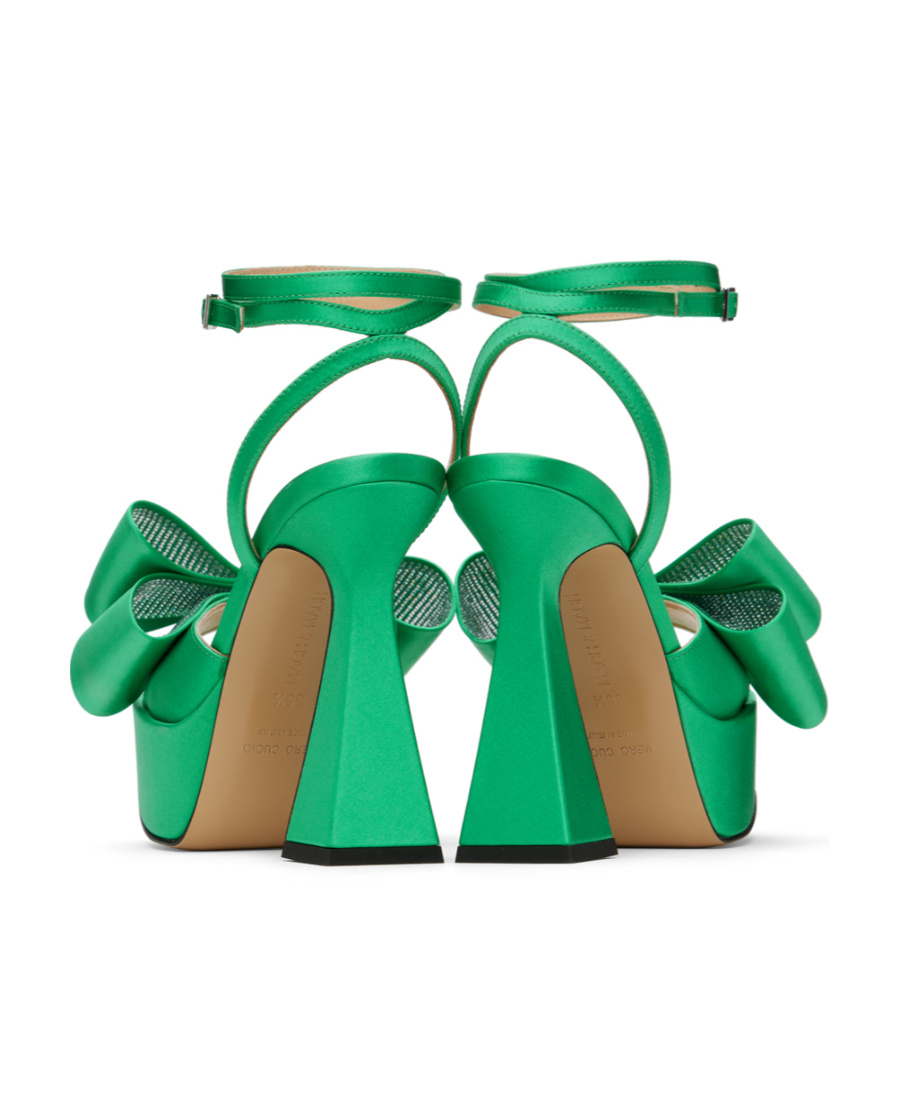 Mach&mach Platform High-heeled Sandals In Green