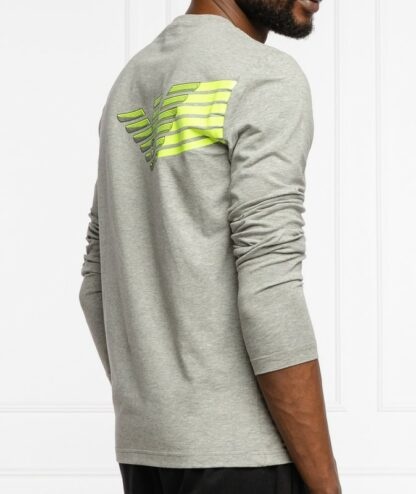 Ea7 Logo T-shirt In Gray