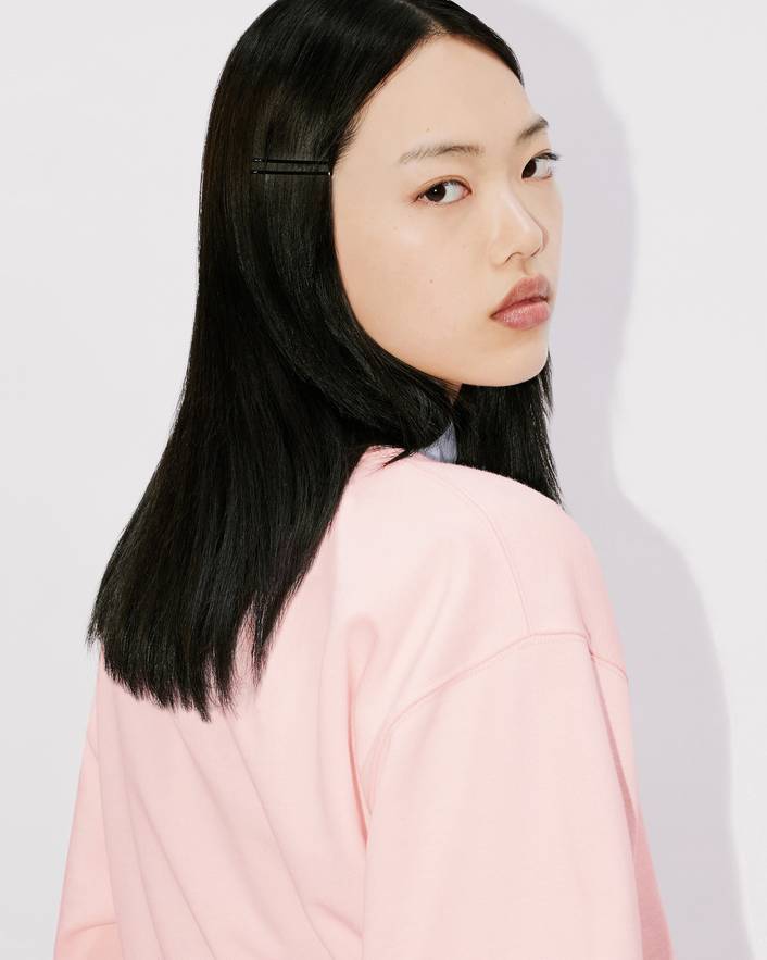 Kenzo Crewneck Sleeved Sweatshirt In Pink