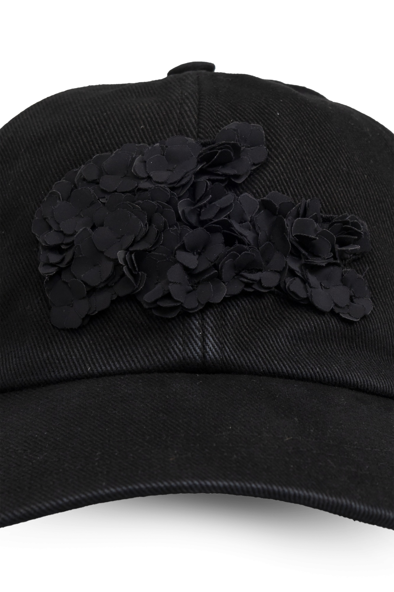 Lacoste X Lemarié Floral-appliqué Cap In Black