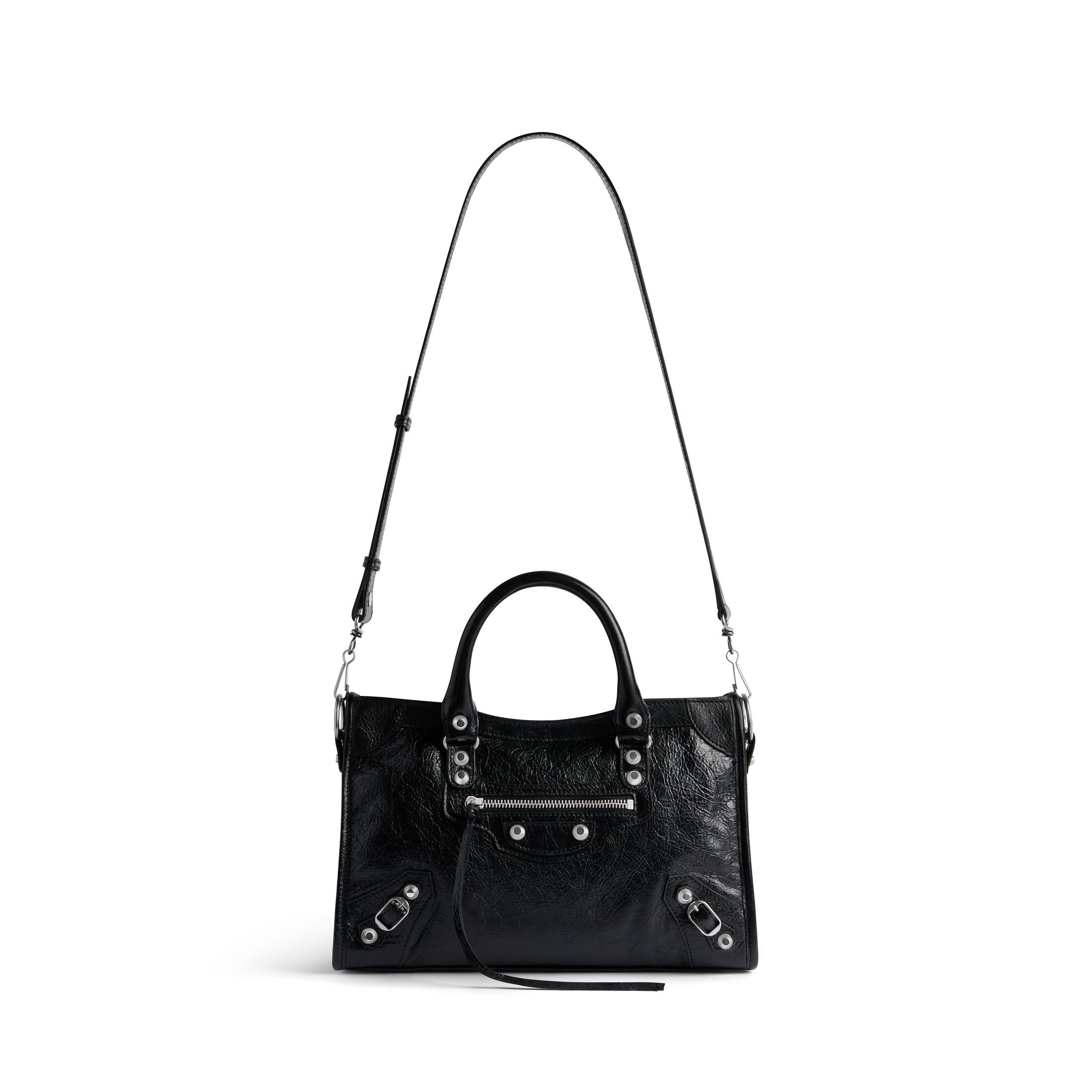 Balenciaga Small Leather Le City Top-handle Bag In Black