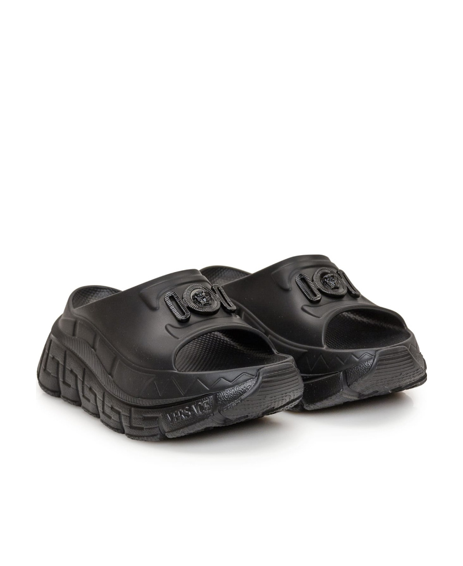 Versace Medusa Chunky-sole Slides In Black