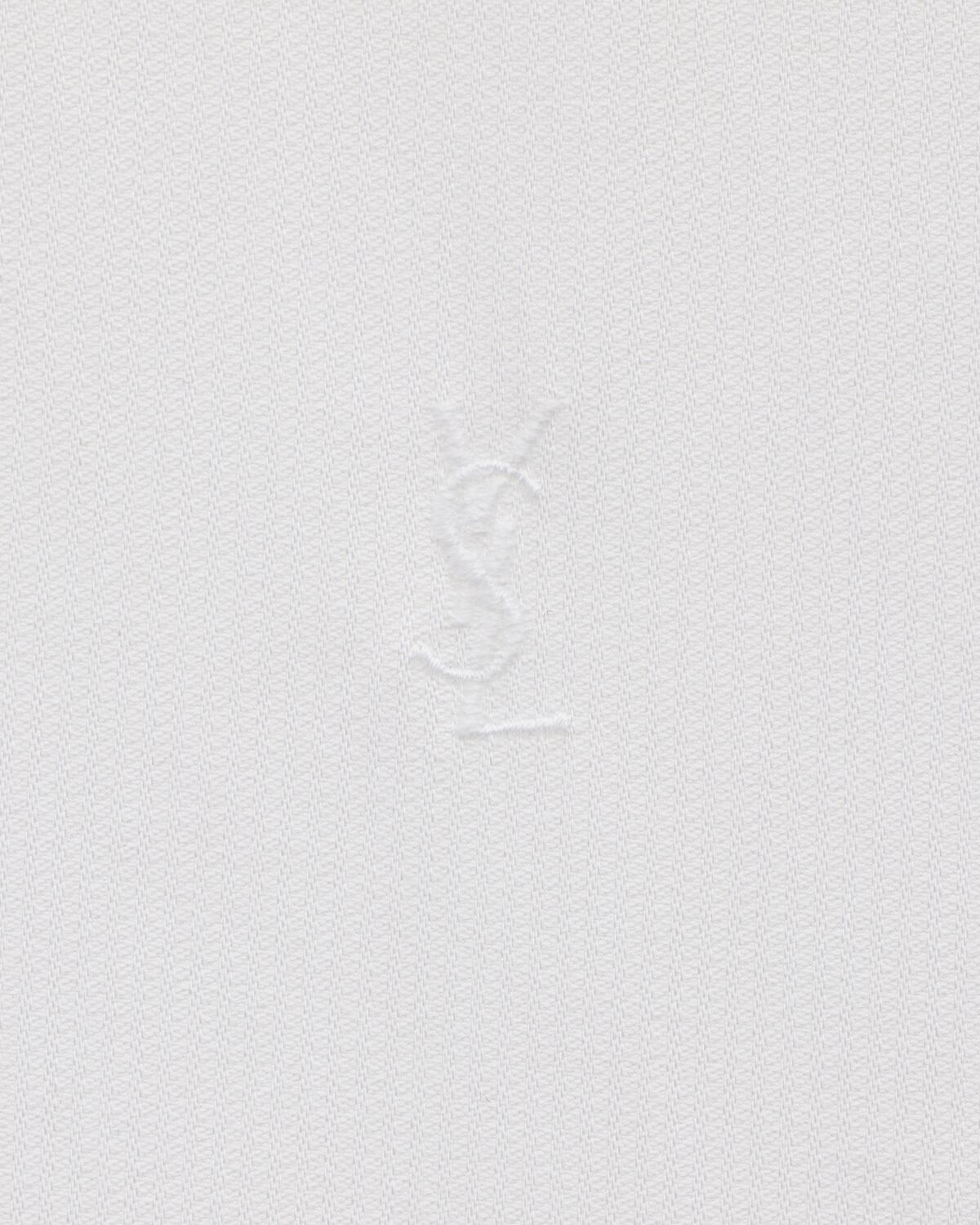 Saint Laurent Long-sleeve Cotton Shirt In White