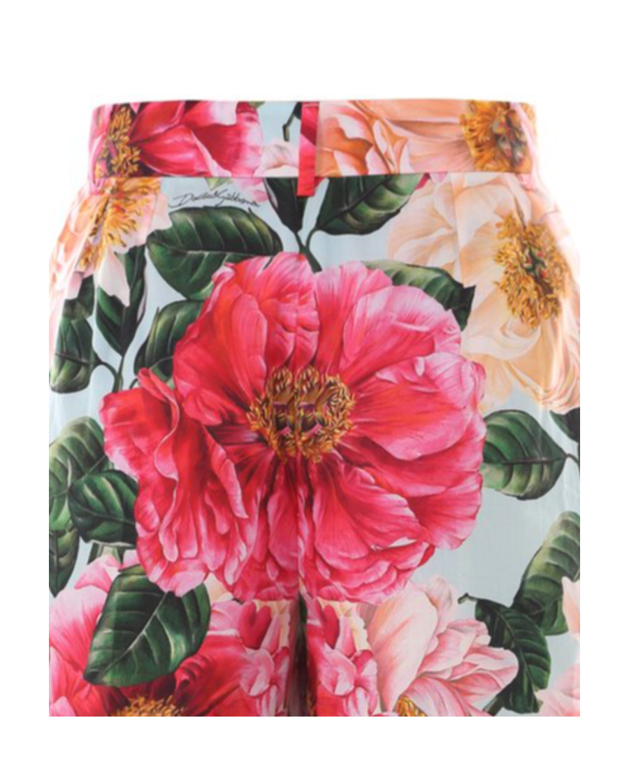 Dolce & Gabbana Floral-print High-waist Shorts In Multicolor